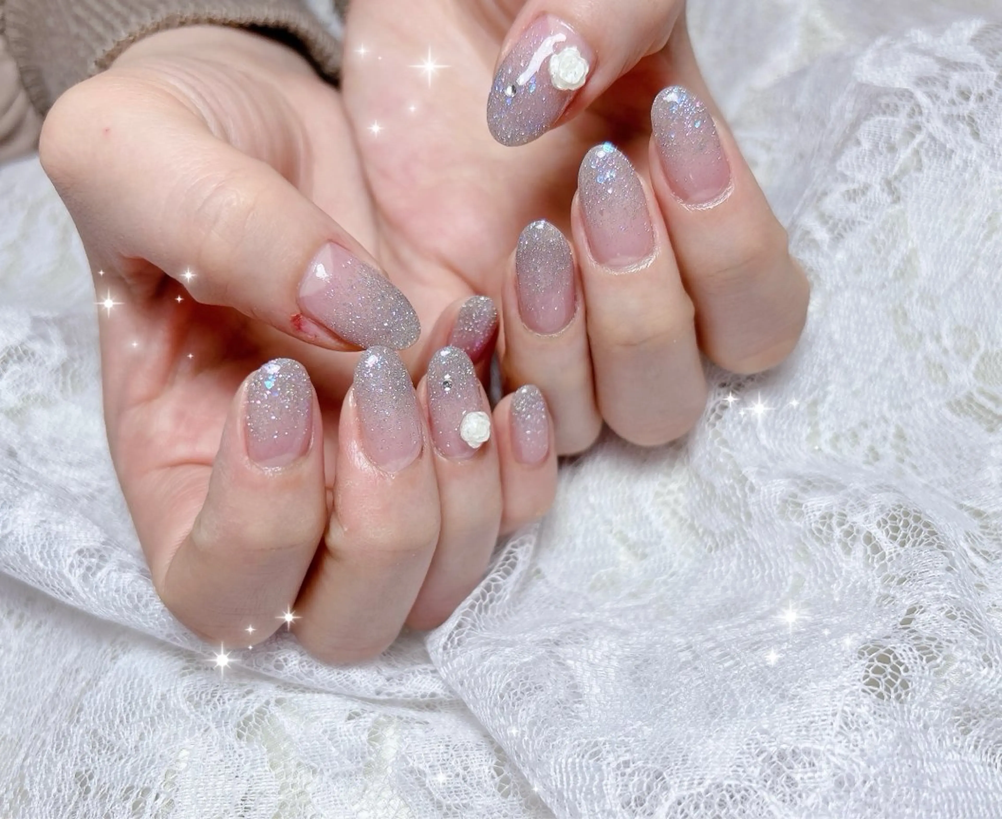 ネイル フラッシュネイル グラデーション ハンドネイル FLARE NAIL フレアネイルのネイルデザイン