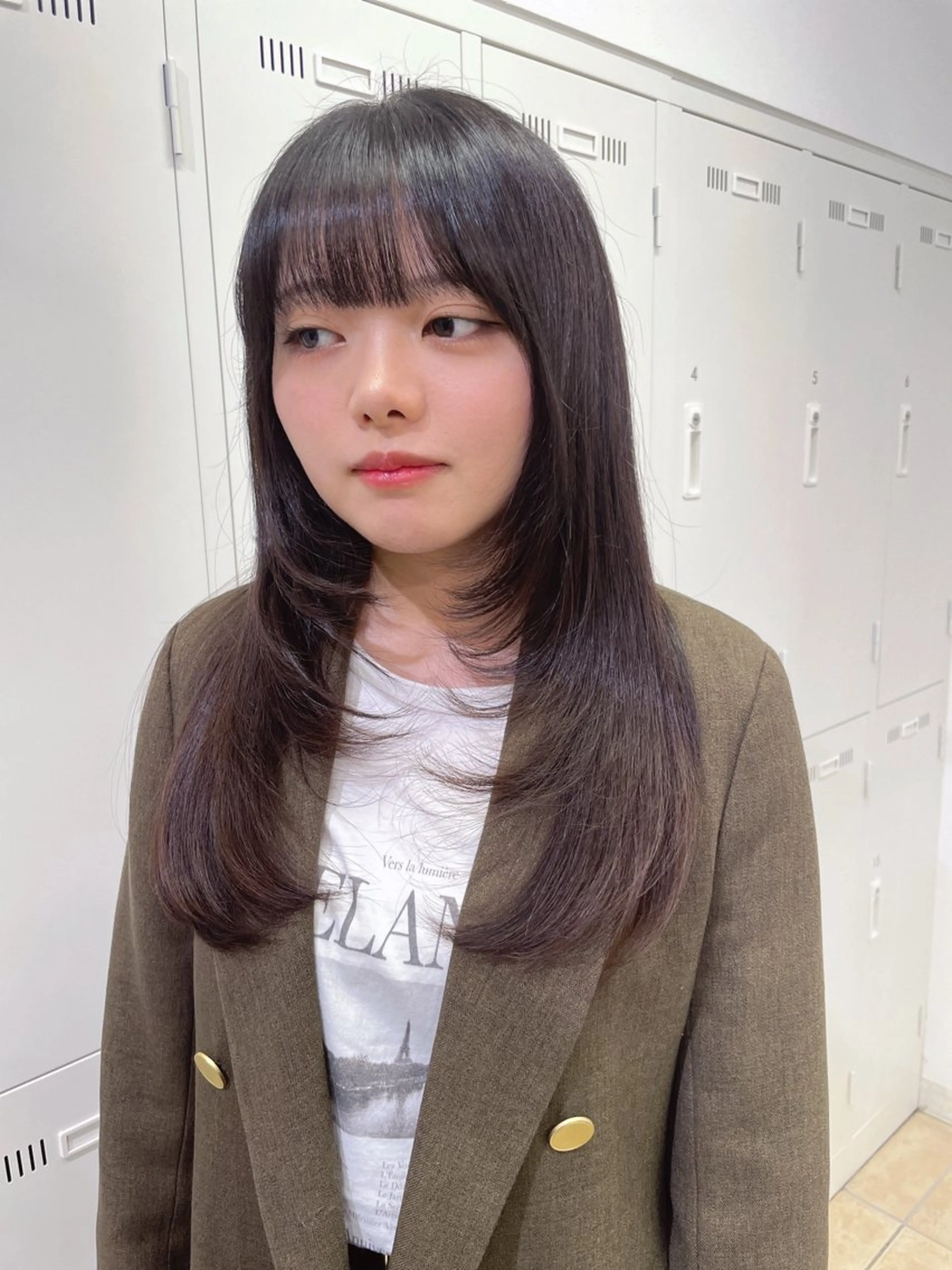 セミロング カット 福島成美/髪質改善 縮毛矯正/カラーのヘアスタイル