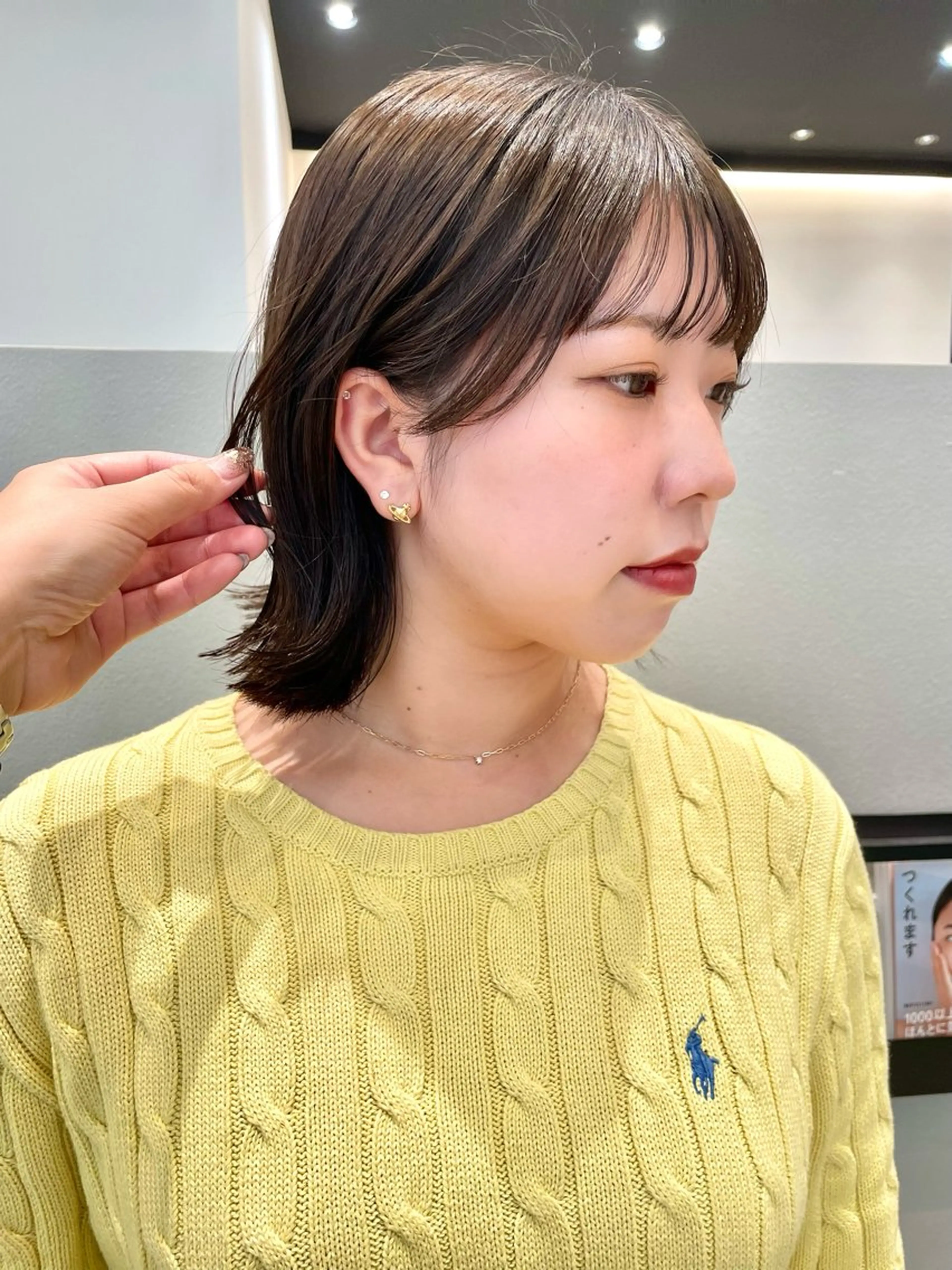 ミディアム カラー 切りっぱなしボブ ボブ BELLA/天王寺/ 似合わせ/木浦心のヘアスタイル