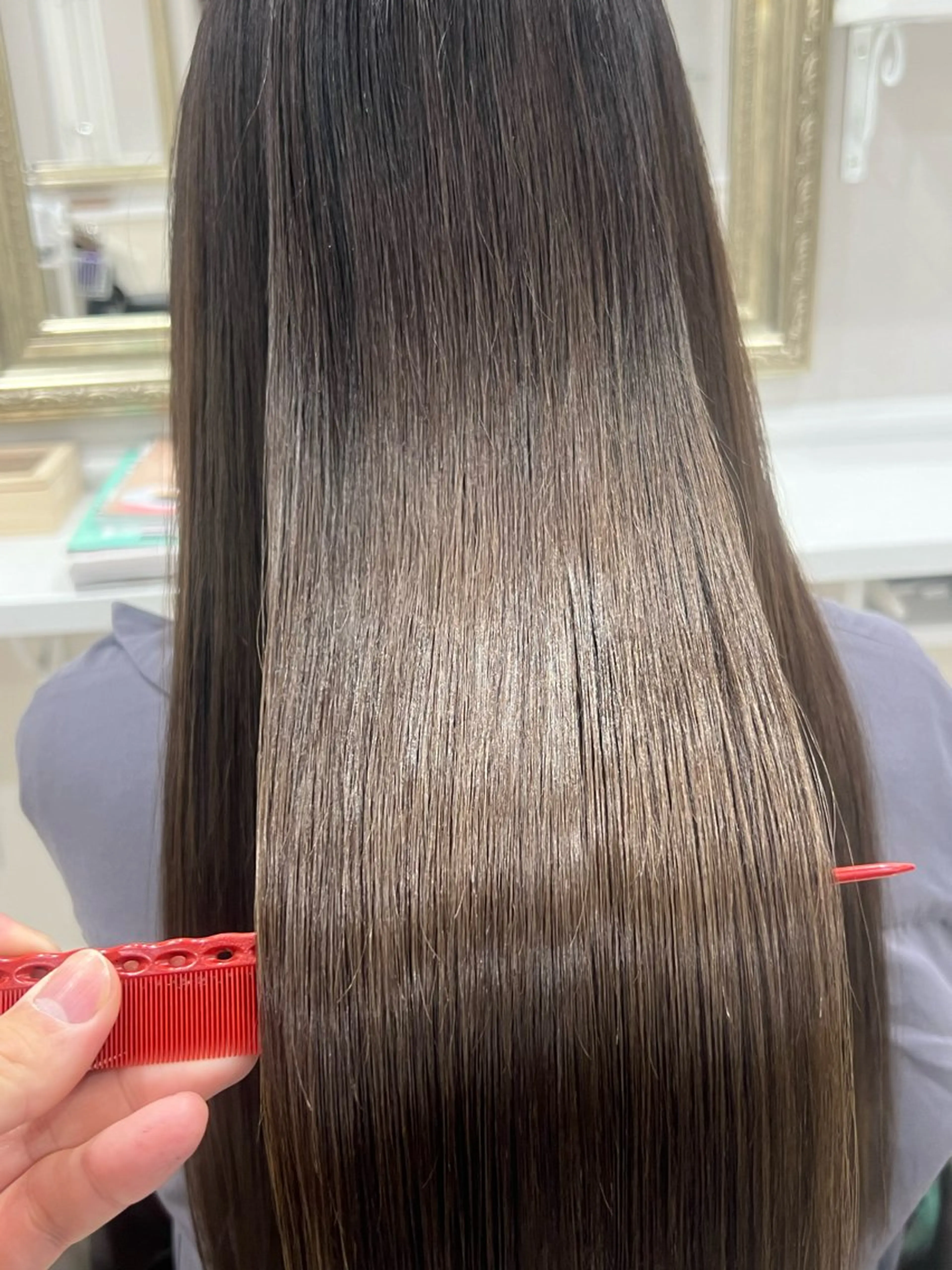 ロング カラー カット ヘアカラー トリートメント Realme  京都四条烏丸ドゥエby  yk所属・脱・パサつき髪 /髪質改善　小塚耀介のヘアスタイル