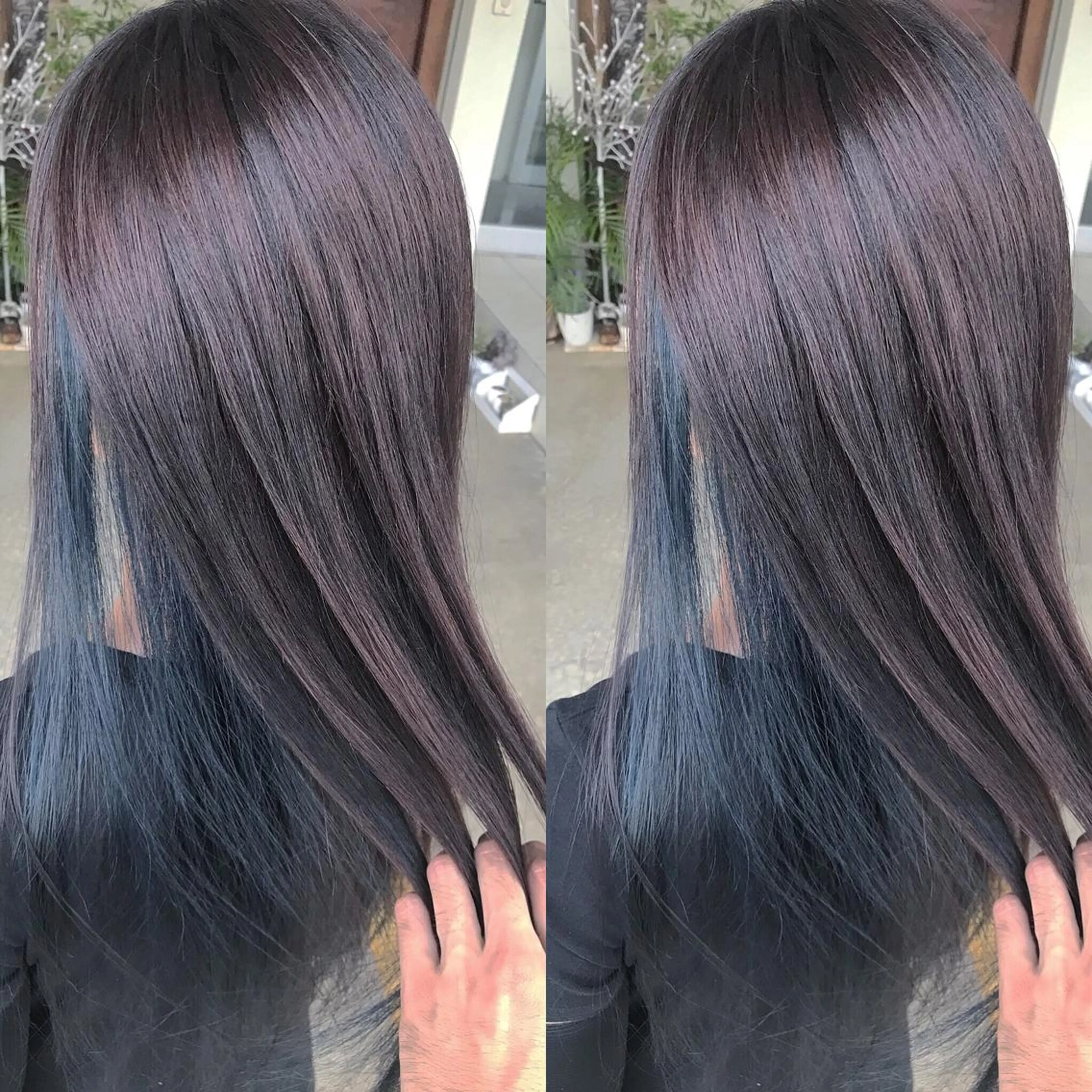 ミディアム カラー インナーカラー ネイビーカラー カット ヘアカラー grand juteのヘアスタイル