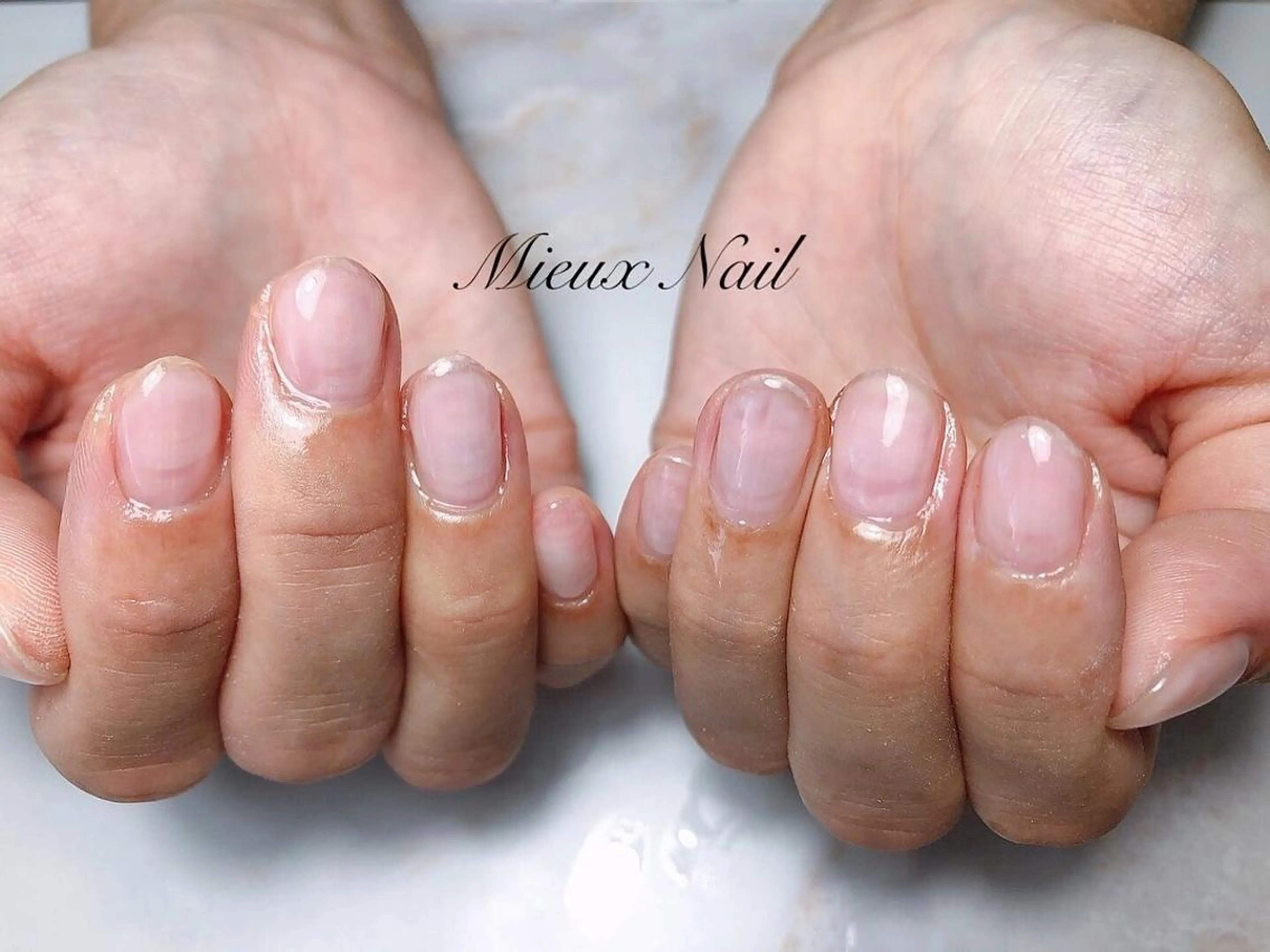 ネイル クリアネイル ジェルネイル オフィスネイル パラジェル 市川 麻衣子のネイルデザイン