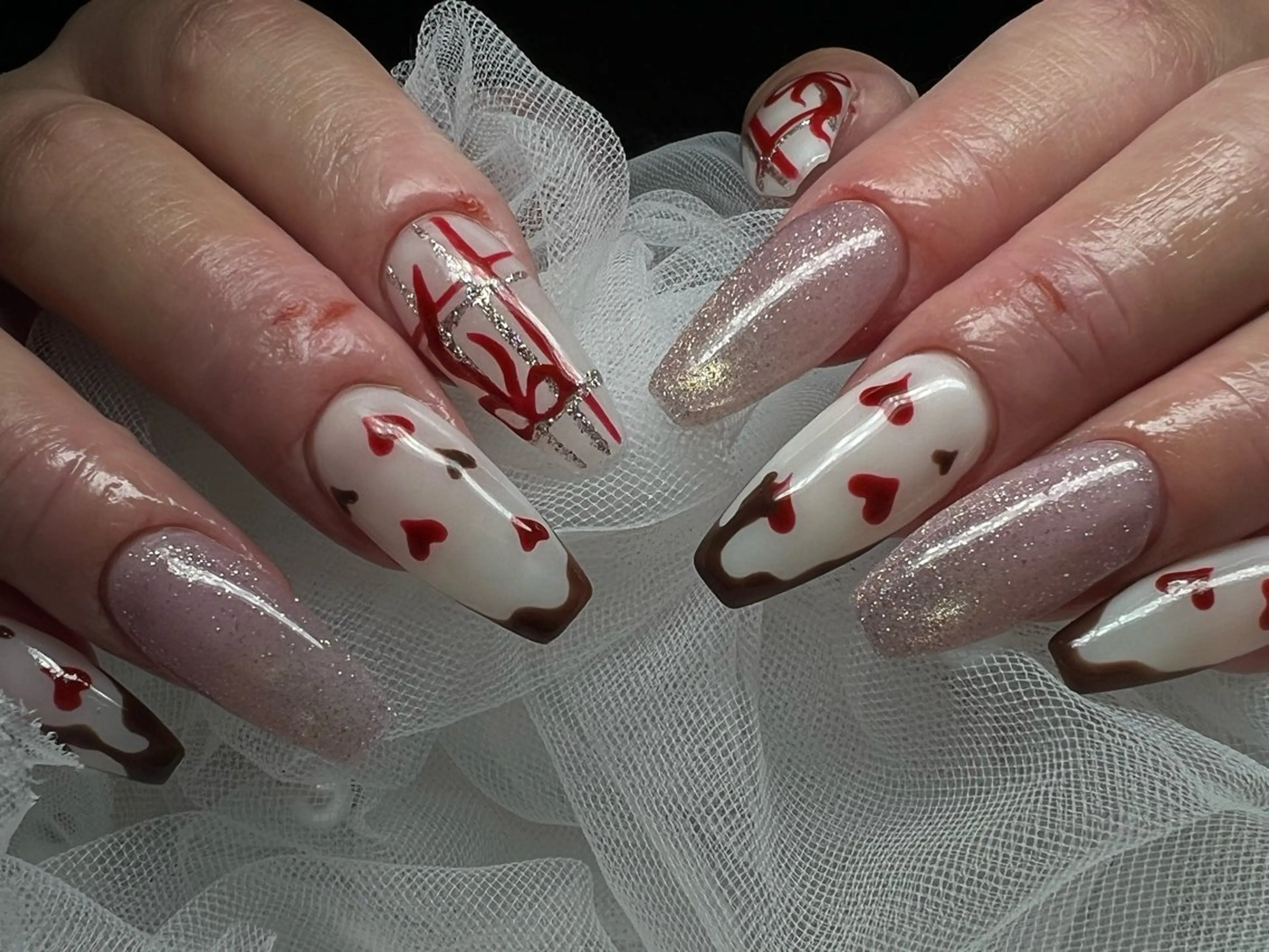 バレンタイン限定メニュー✩.*˚デザイン持ち込み可/パーツ5個無料/オフ込みの写真