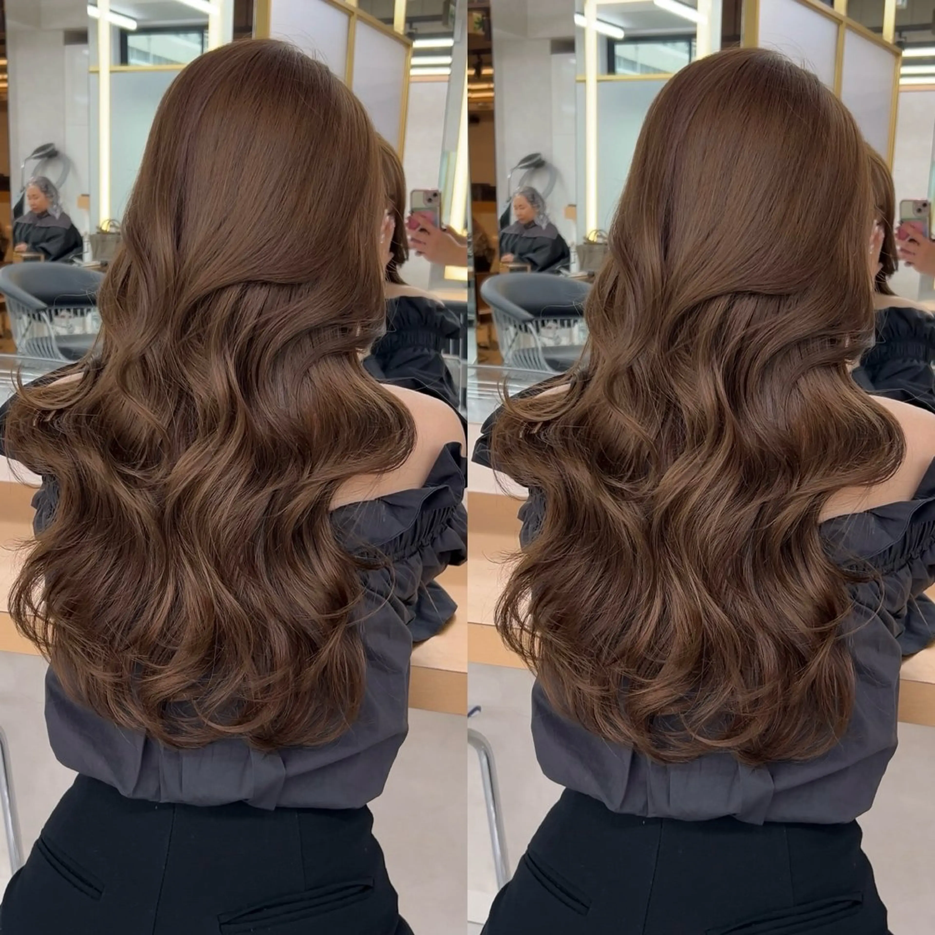 ロング カラー 𝑨𝑲𝑶 🍒/ 暖色カラーのヘアスタイル