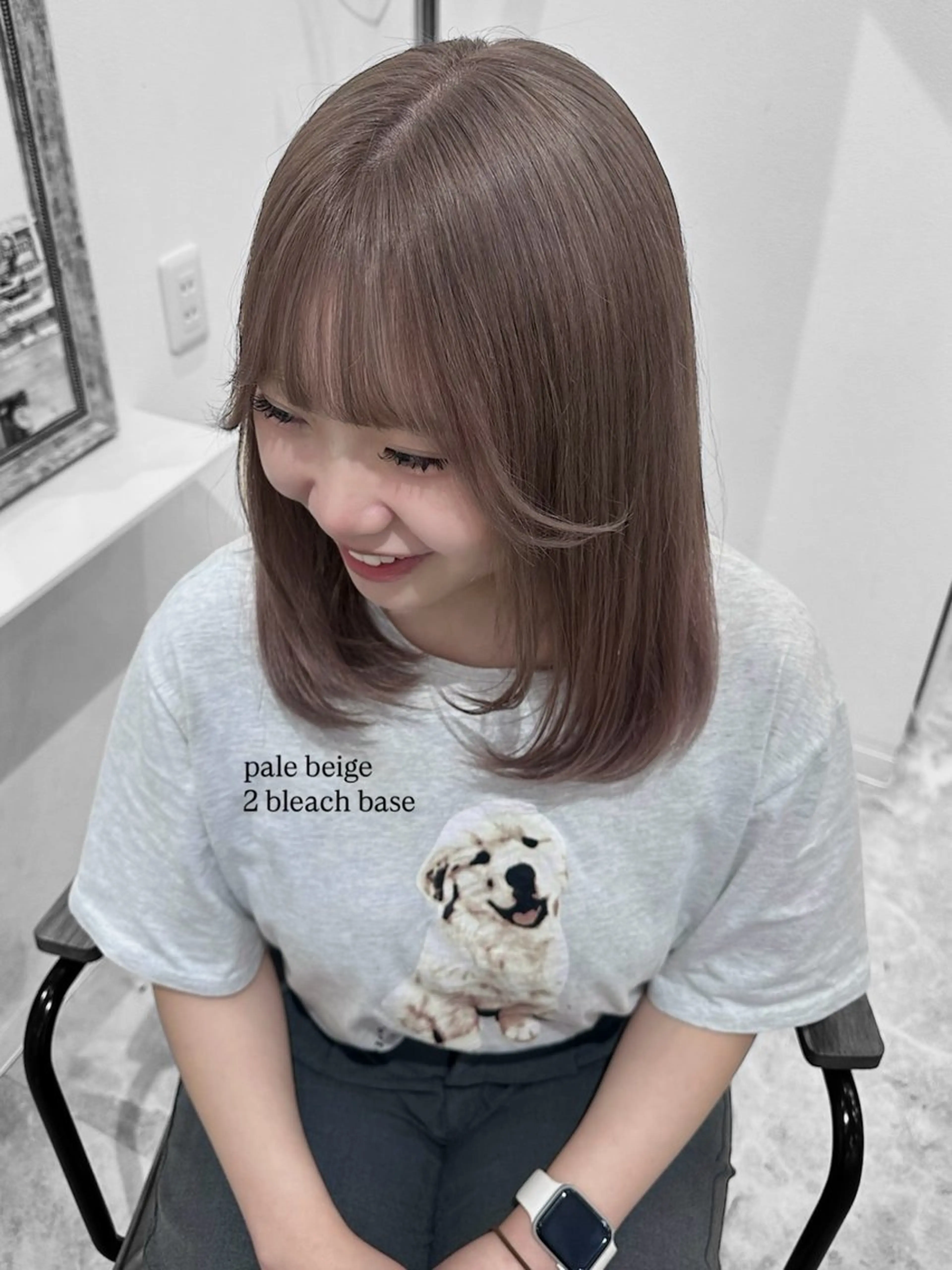 セミロング カラー ヘアカラー トリートメント ura/デザイン/ ハイトーン/個性派のヘアスタイル