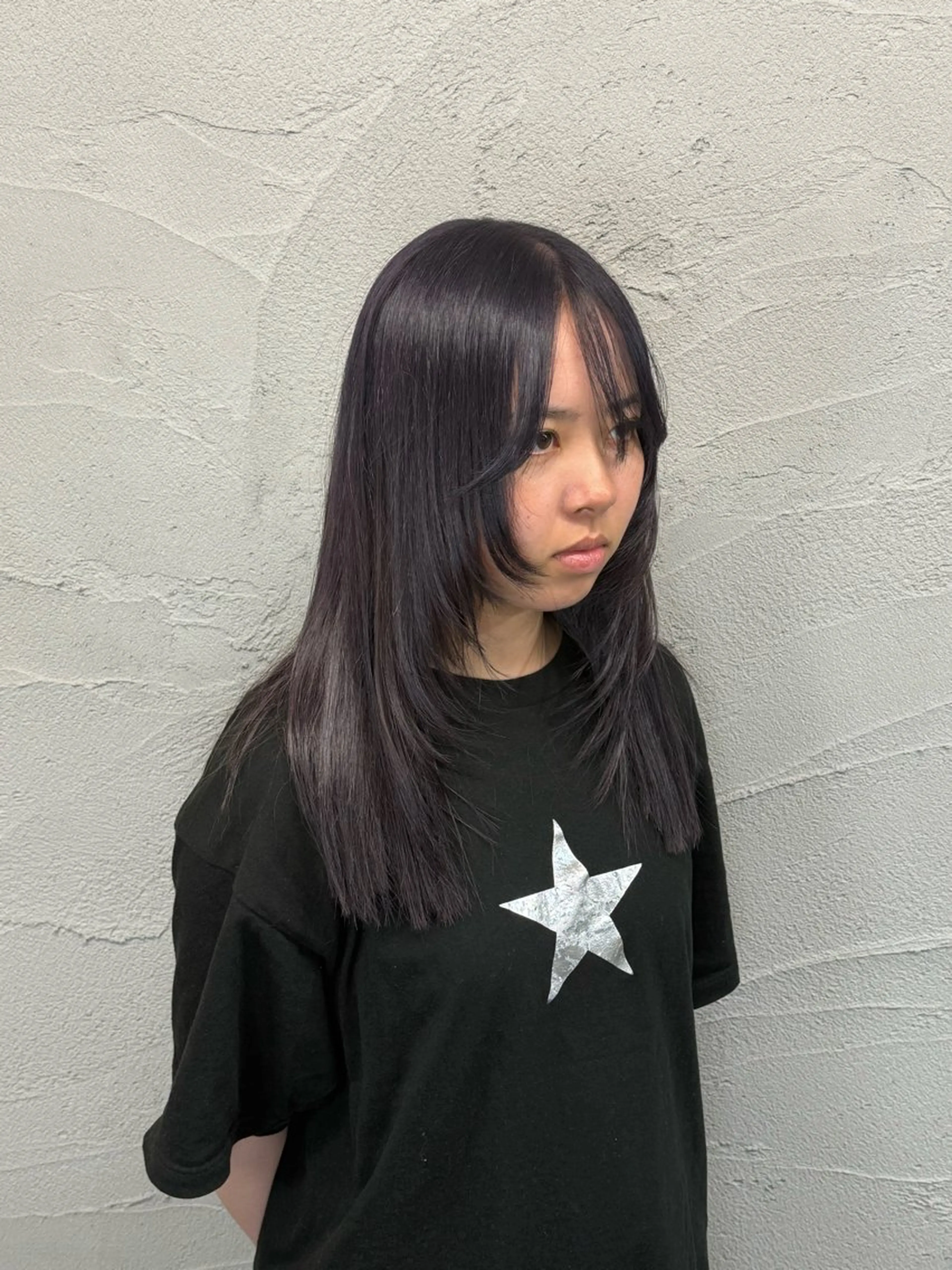 ロング カラー ラベンダーカラー レイヤーカット カット ヘアカラー 【柏】縮毛矯正 髪質改善💫だいちのヘアスタイル