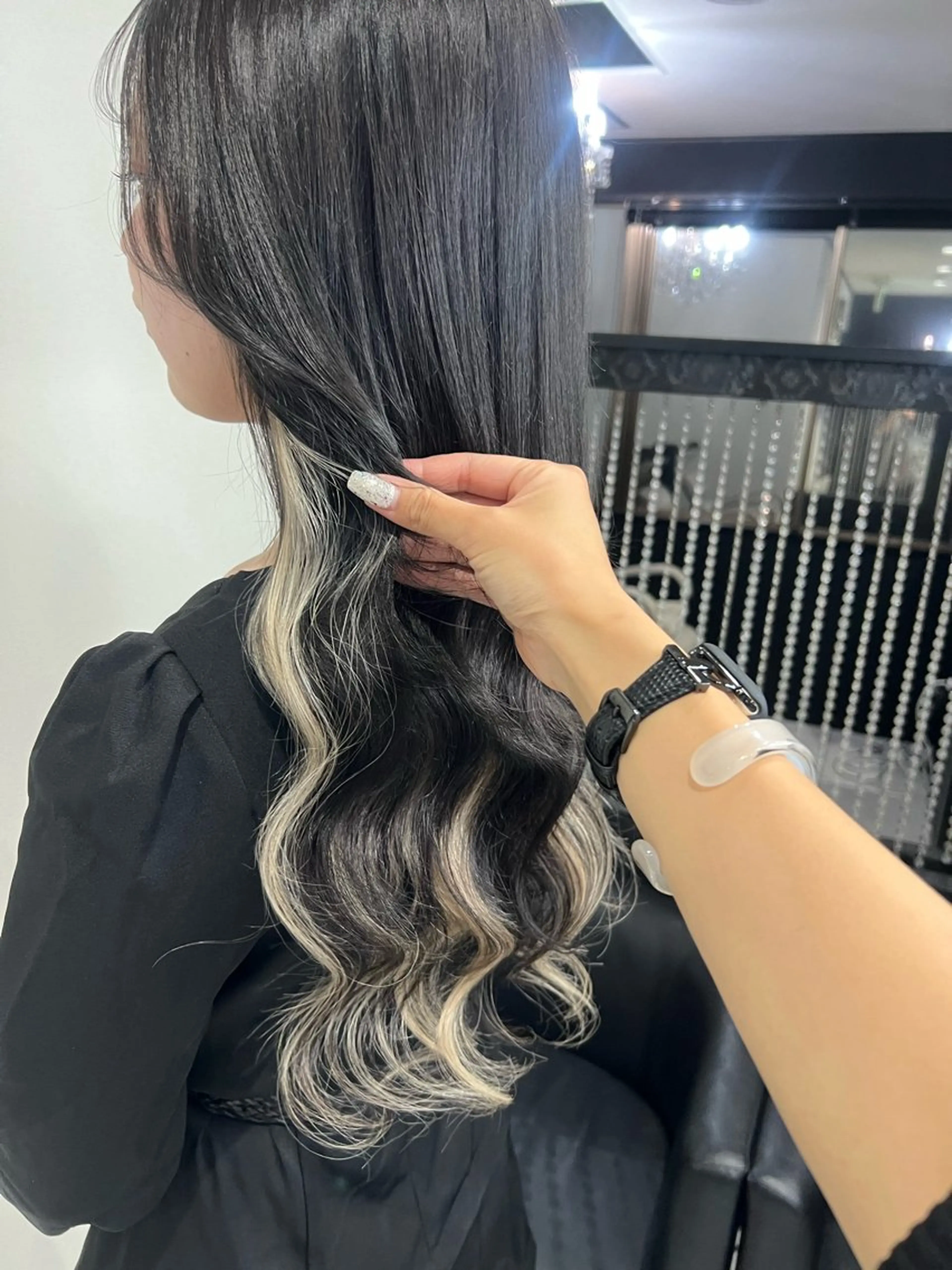 ロング カラー プルエクステ インナーカラー エクステ ヘアカラー トリートメント エクステ YUDU🍊 germe/ジェルムのヘアスタイル