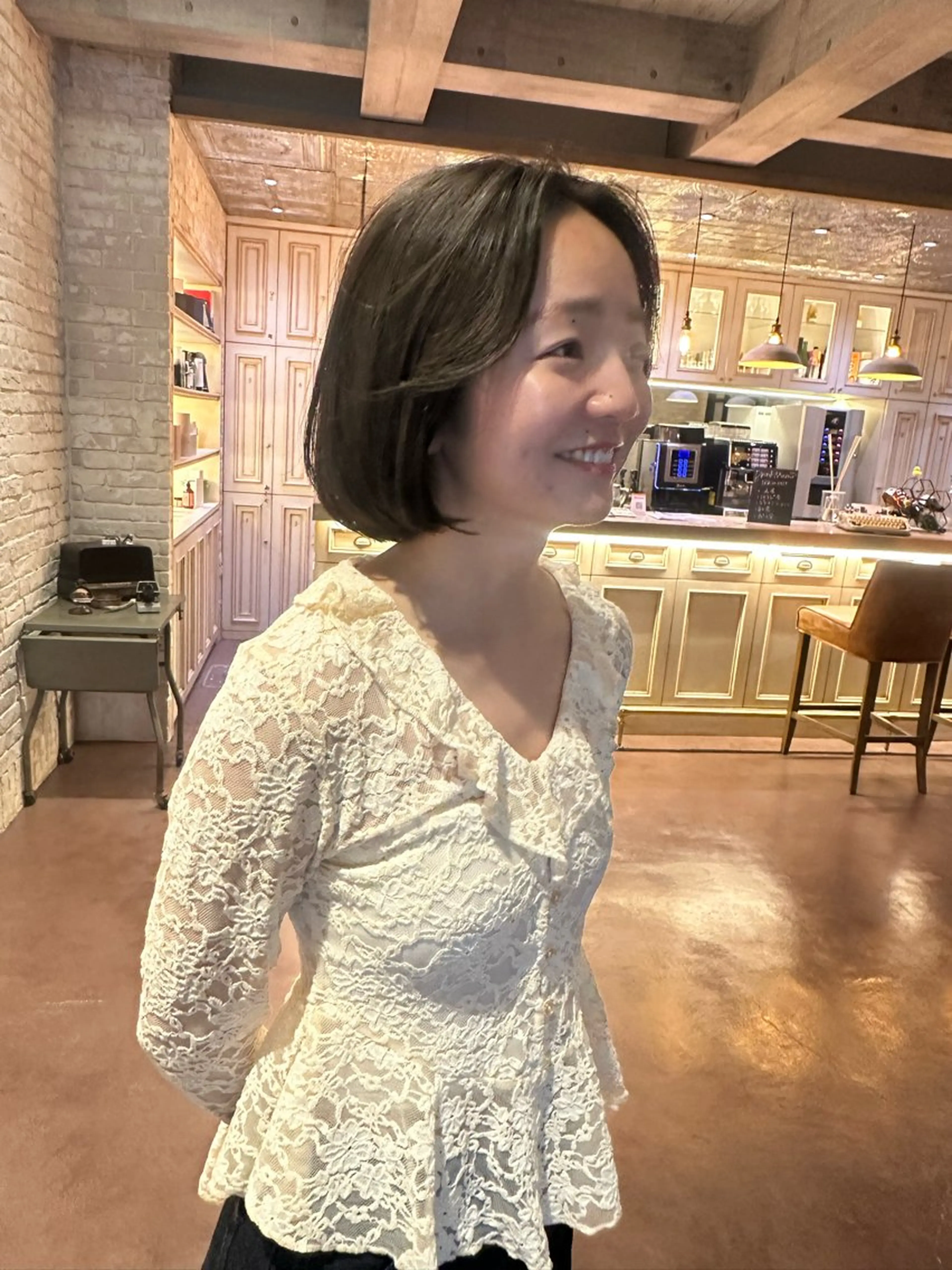 ミディアム 福島 立也のヘアスタイル