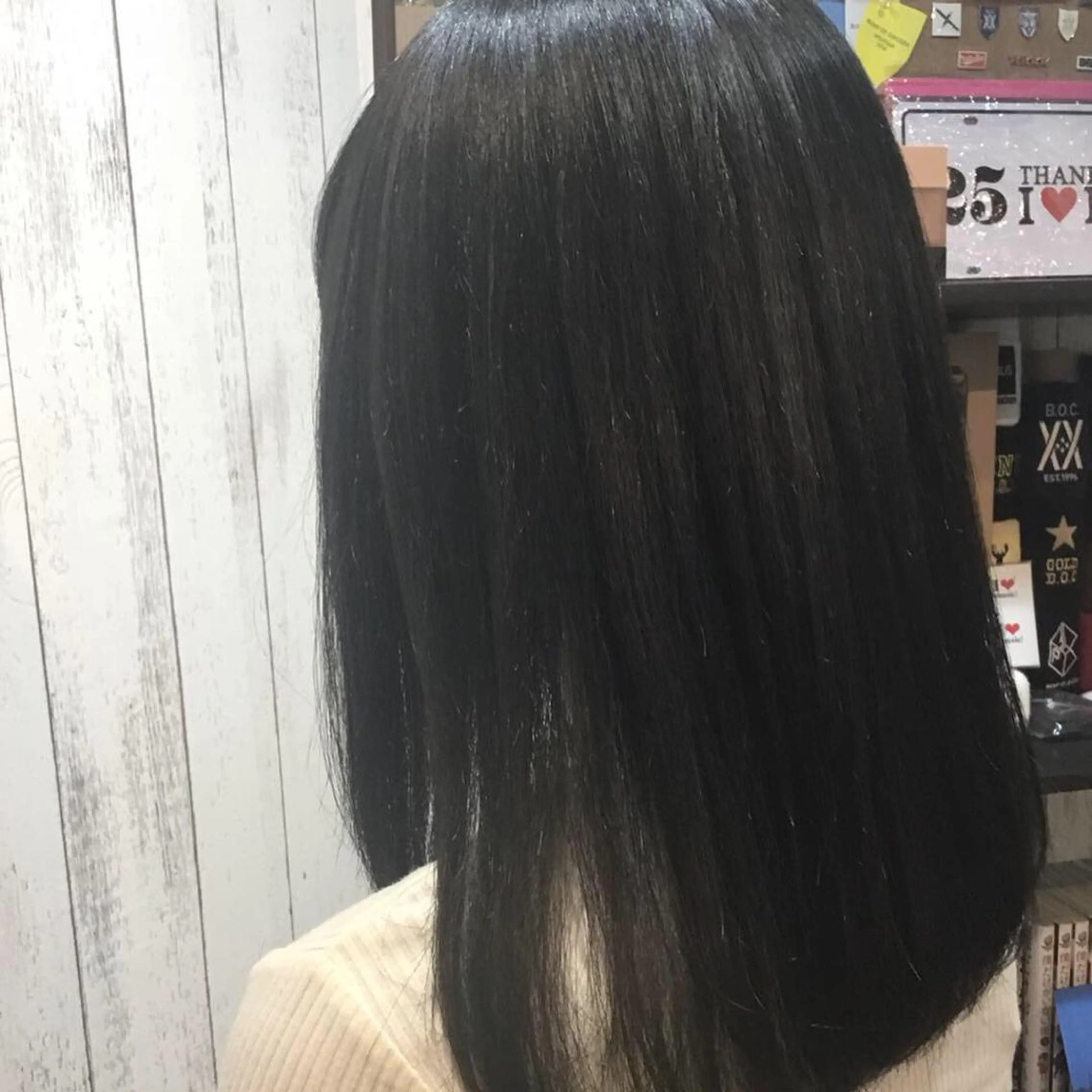 セミロング カラー パーマ embrace エンブレイスのヘアスタイル