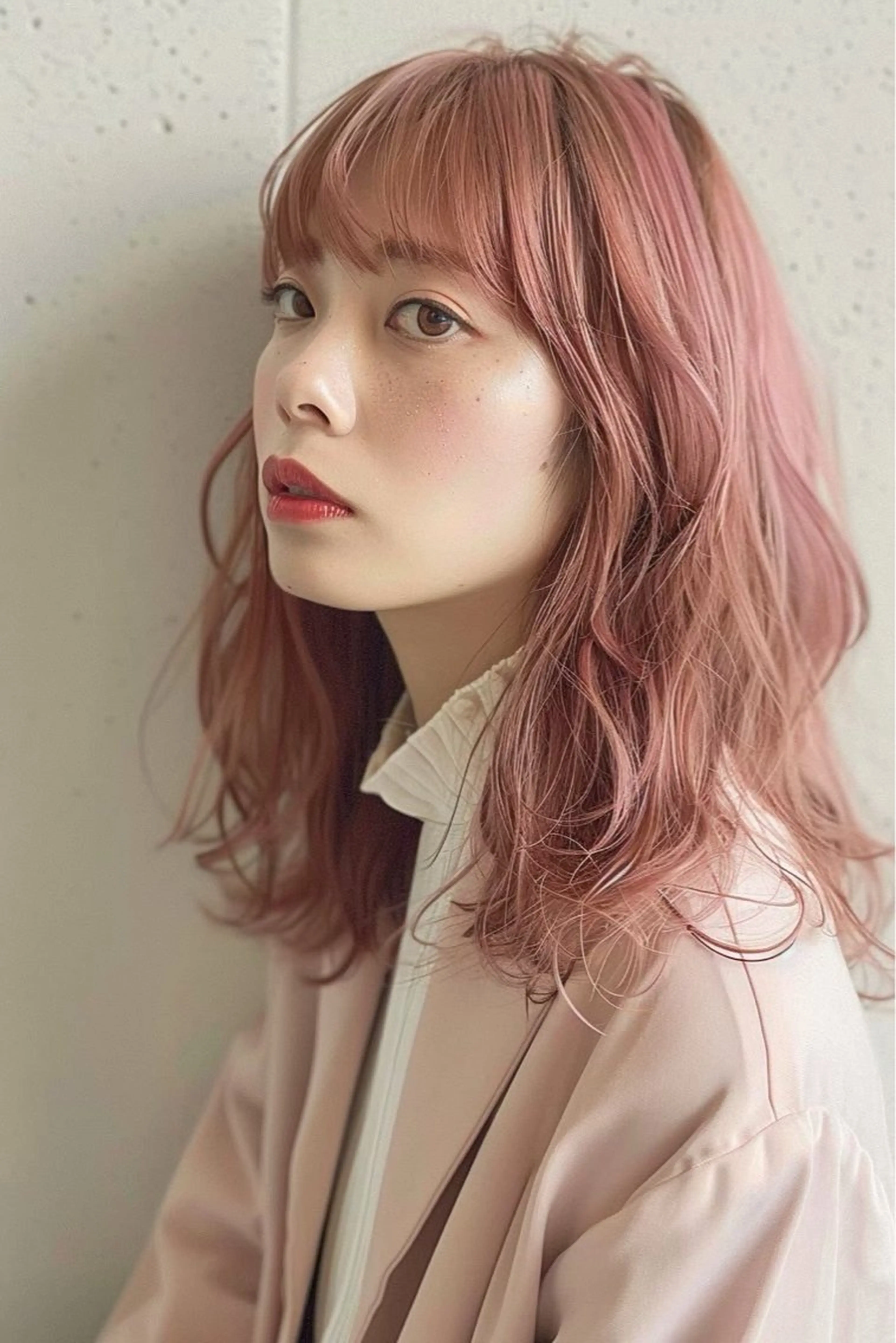 セミロング カット ヘアカラー トリートメント 最新ケアカラー 髪質改善YUTOのヘアスタイル