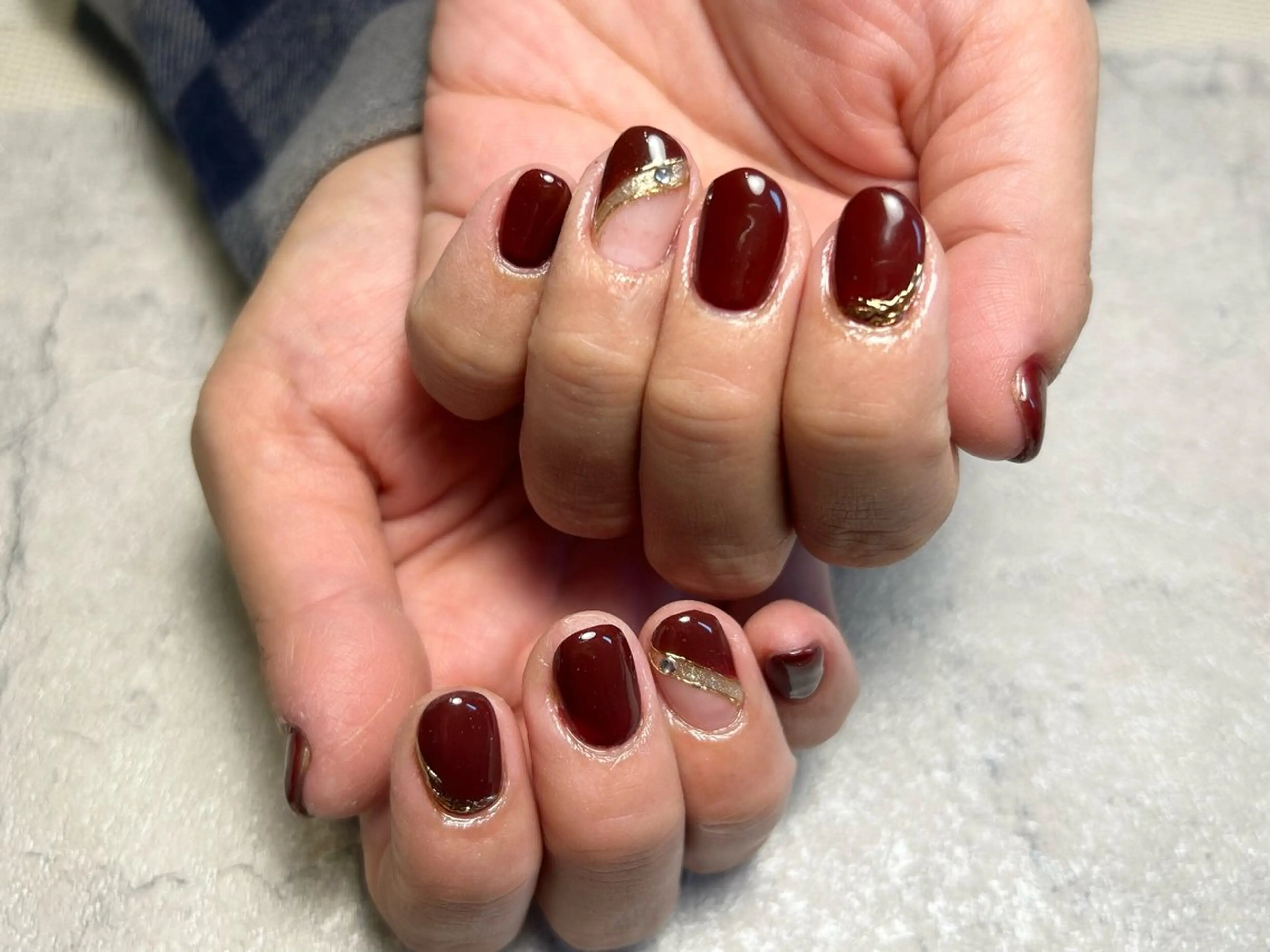 ネイル ボルドー A I R I ♡のネイルデザイン