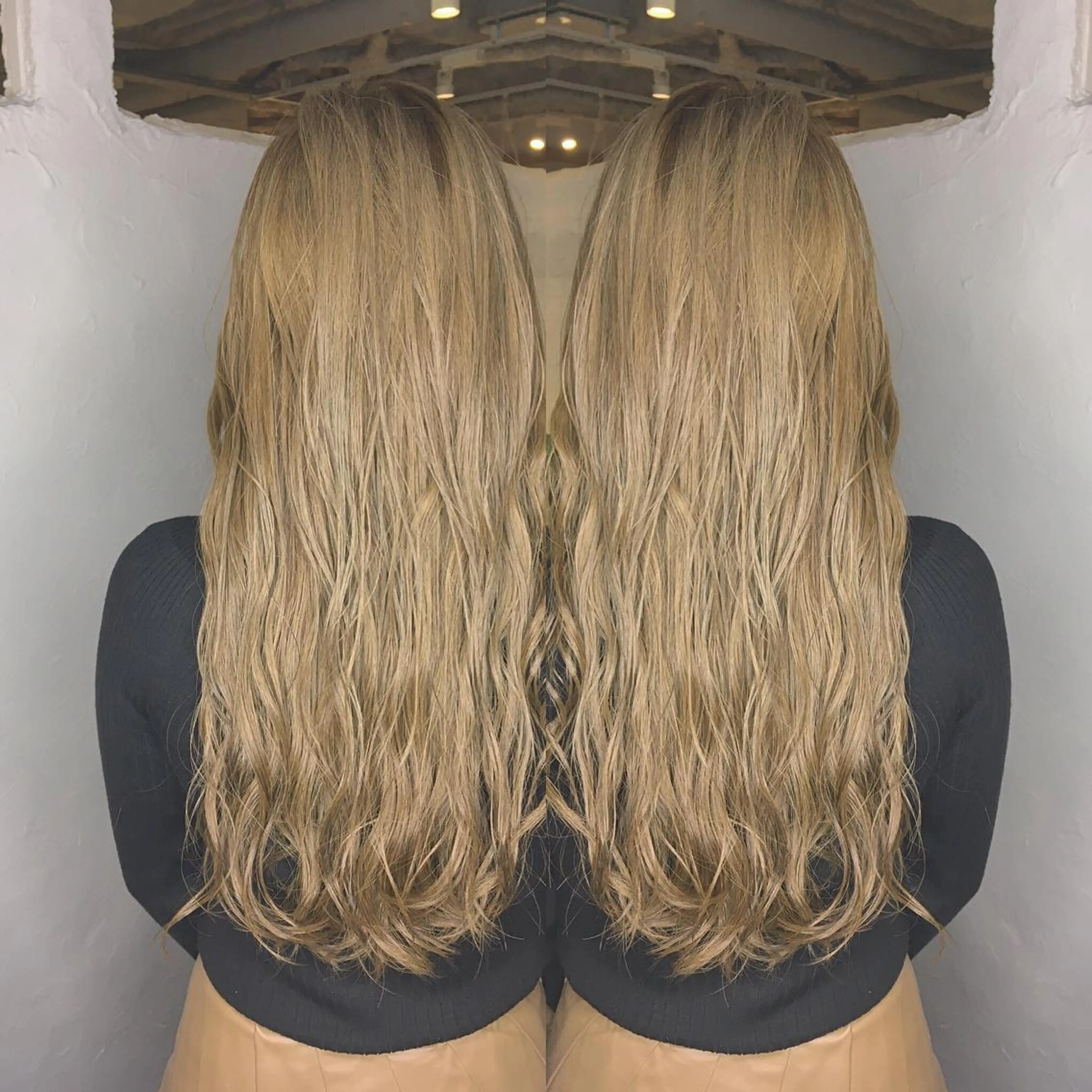 ロング カラー パーマ ヘアアレンジ ベージュカラー エグチ アキラのヘアスタイル