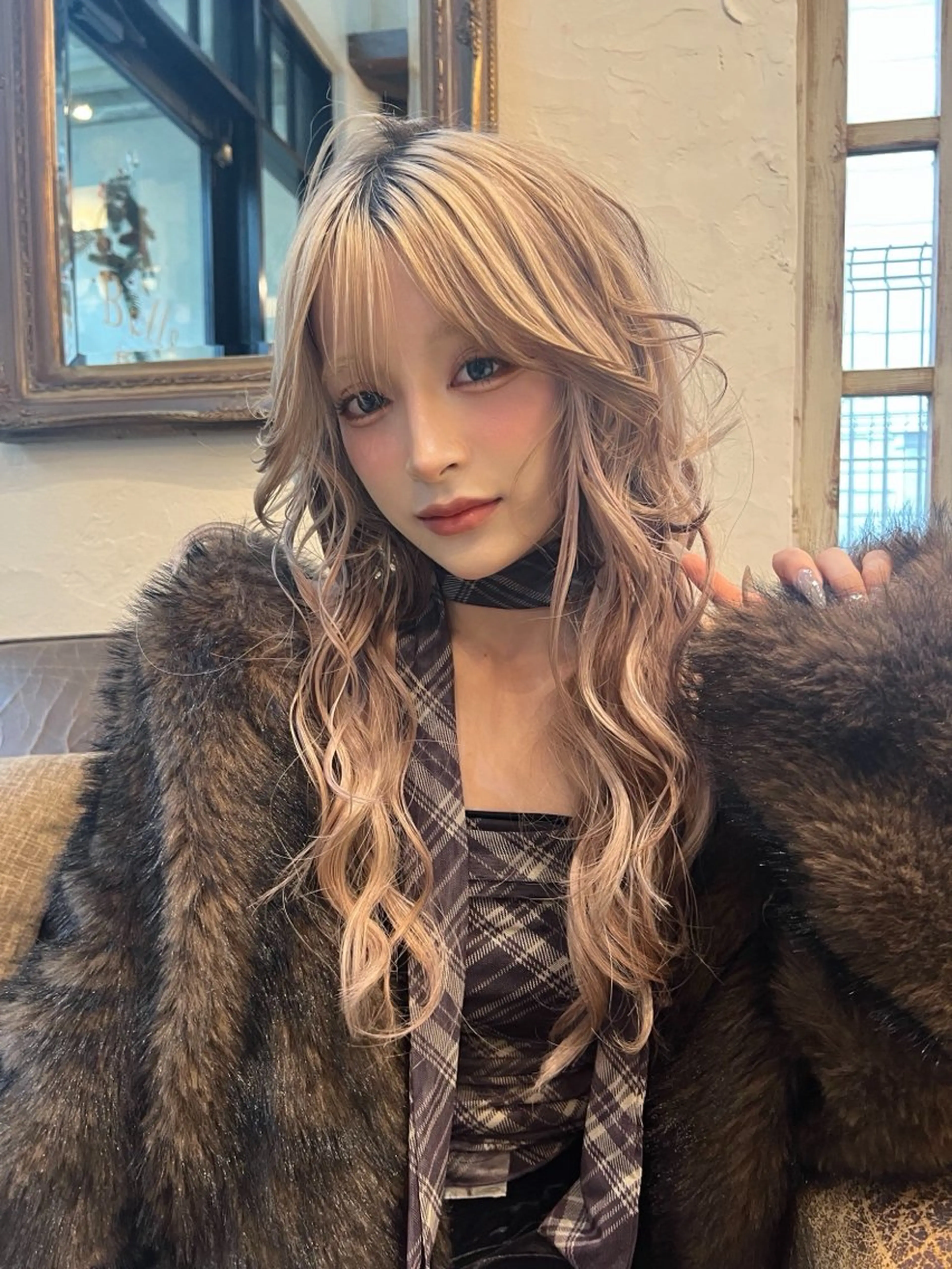 ロング カラー カット ヘアカラー トリートメント belle   表参道　terrace所属・抜きっぱなしブロンド /ハイトーン/カナタのヘアスタイル