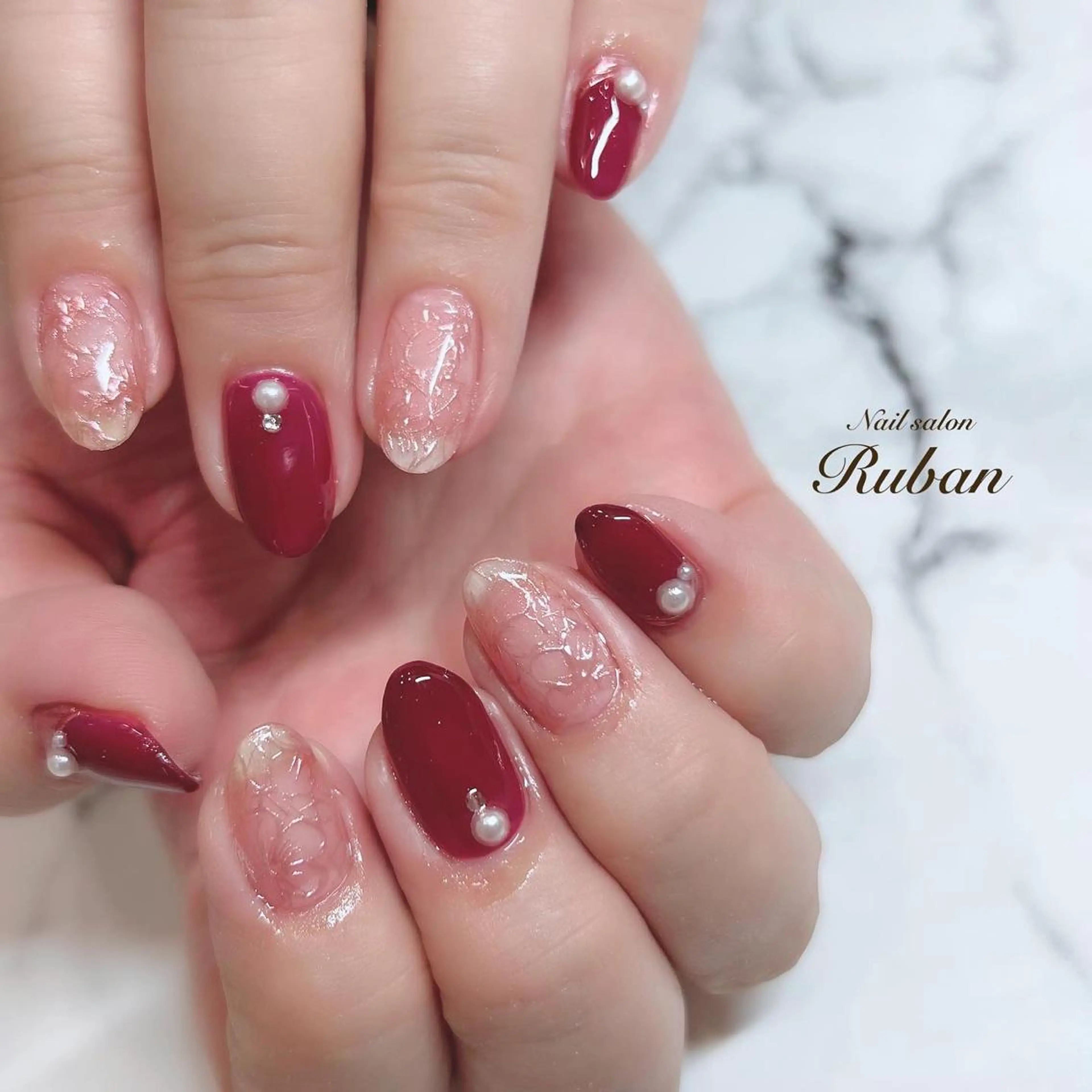 ネイル ボルドー Nail salon Ruban所属・Nail salon Rubanのネイルデザイン