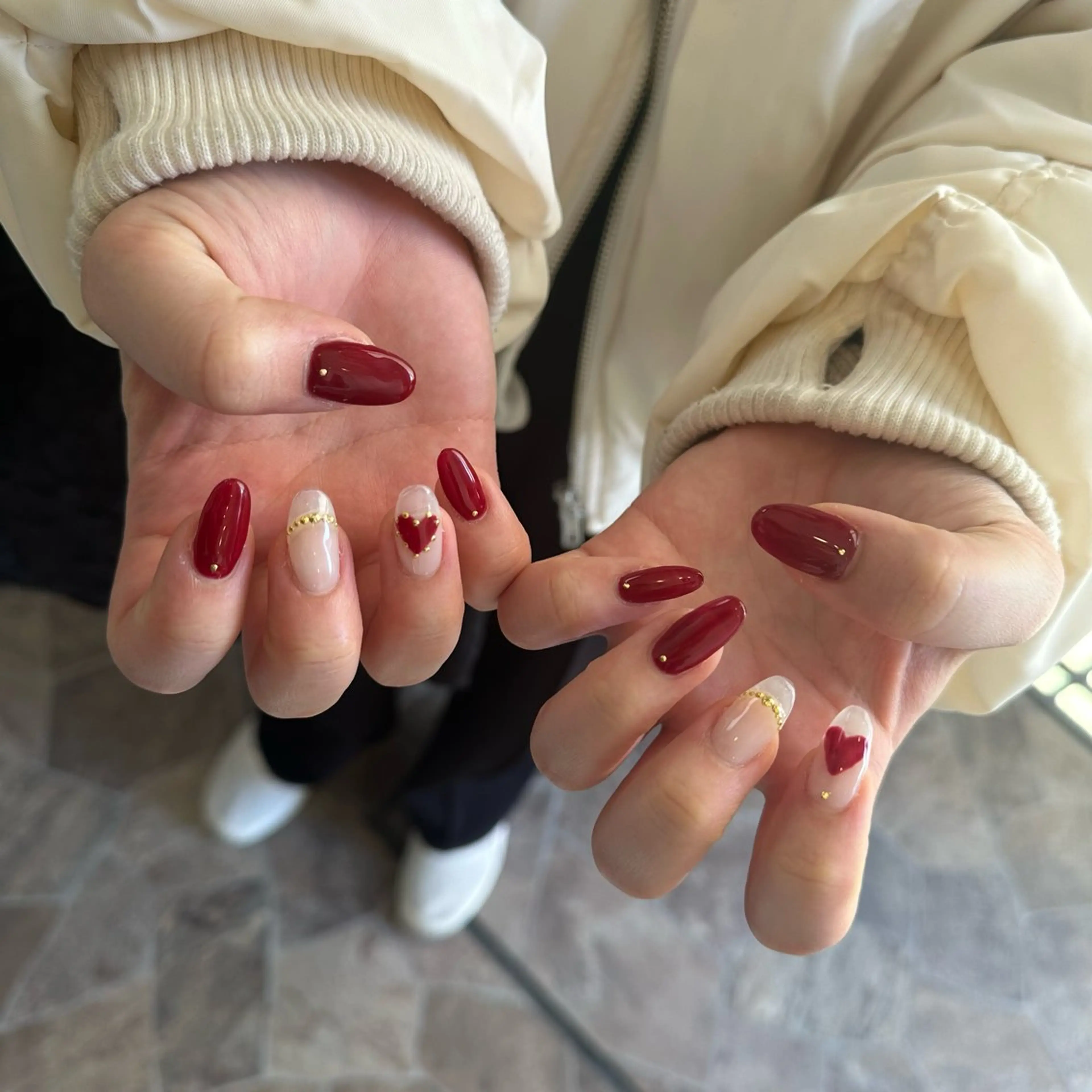 ネイル ハート バレンタイン ハンドネイル WOLTOKYO渋谷 yunaのネイルデザイン