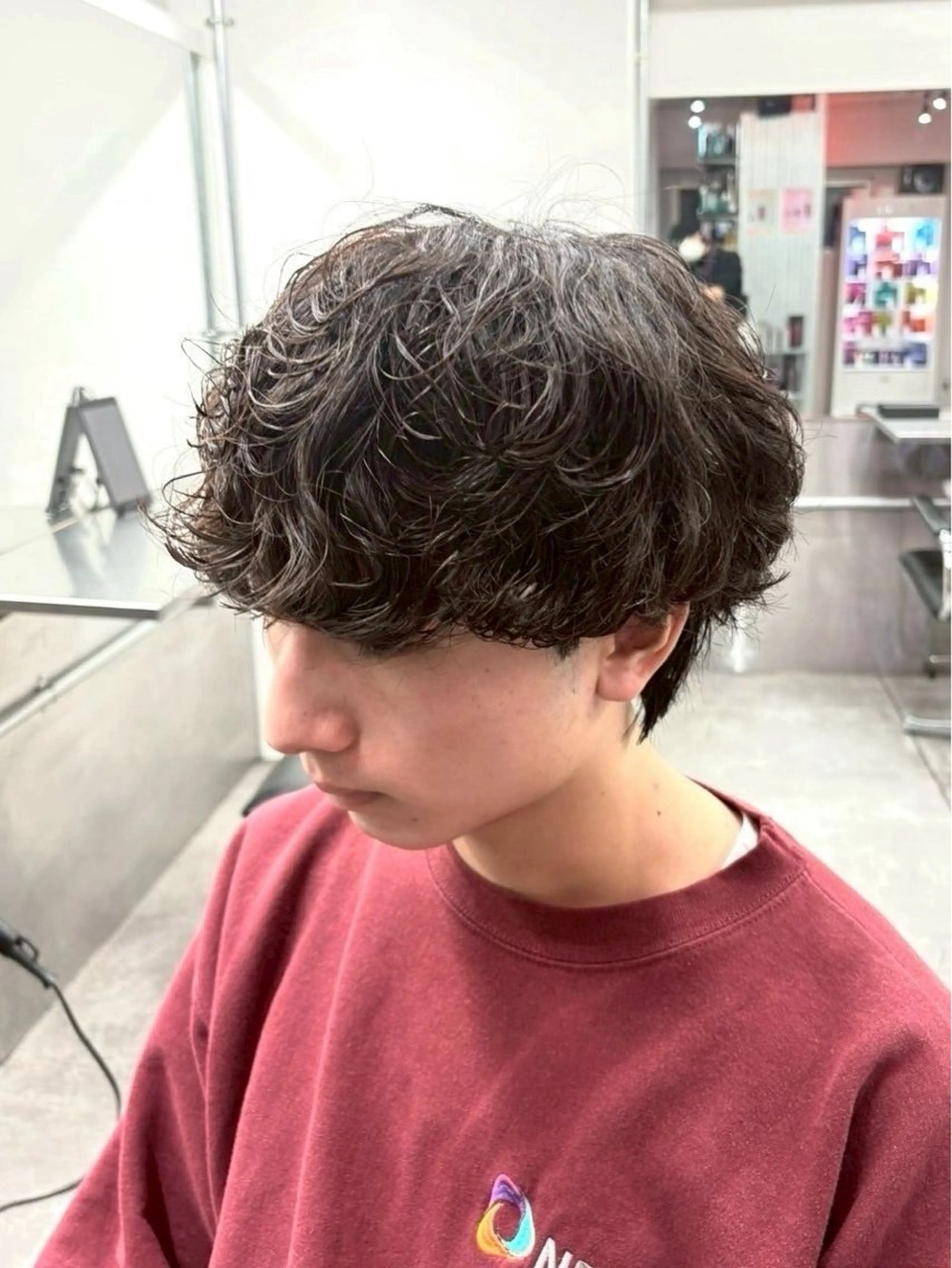 【🫧新規メンズ限定🫧】シャドウパーマ(前処理剤付き)+ダメージケアトリートメント⟡.·の写真