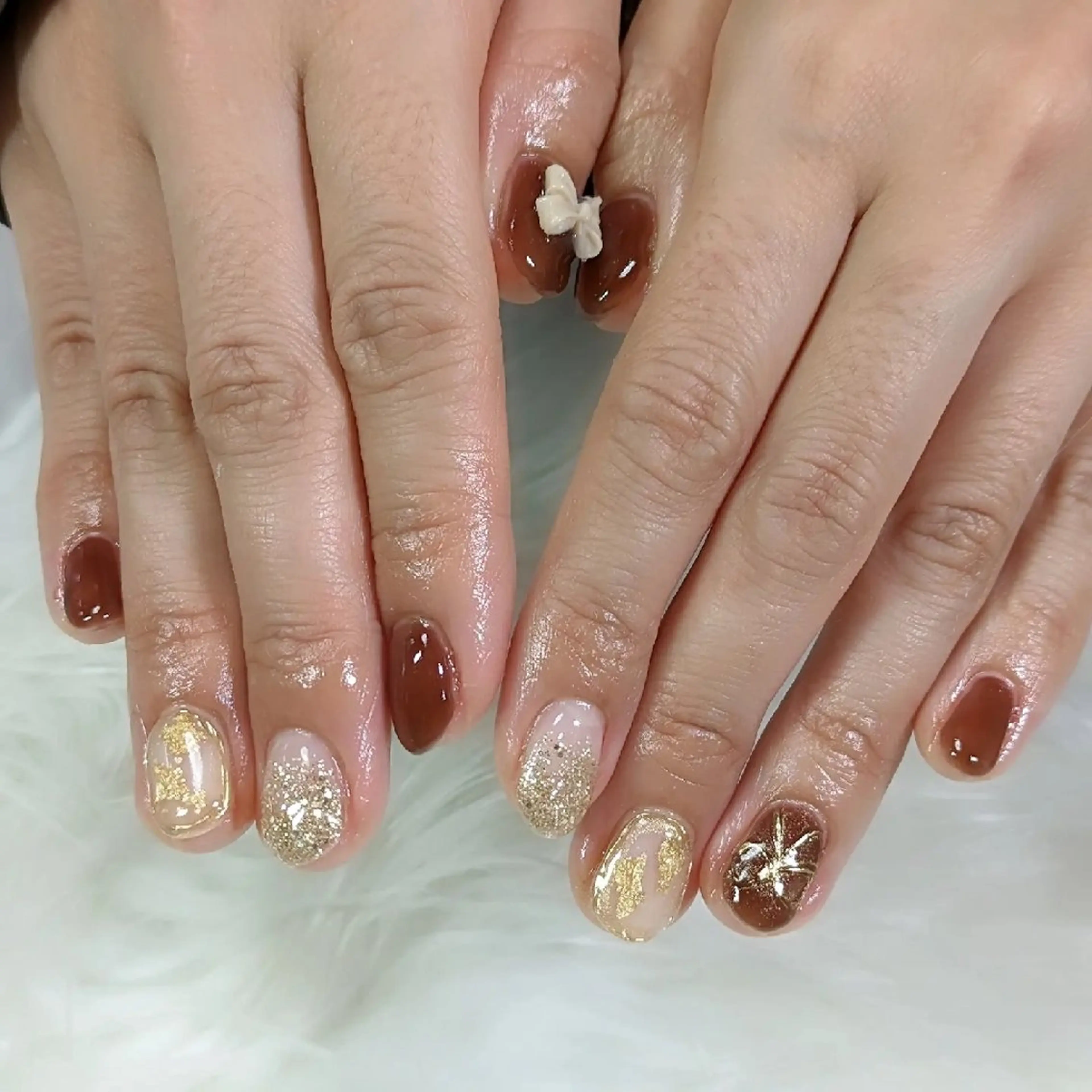 ネイル ニュアンスネイル 冬ネイル m&pPrivate nailsalonのネイルデザイン