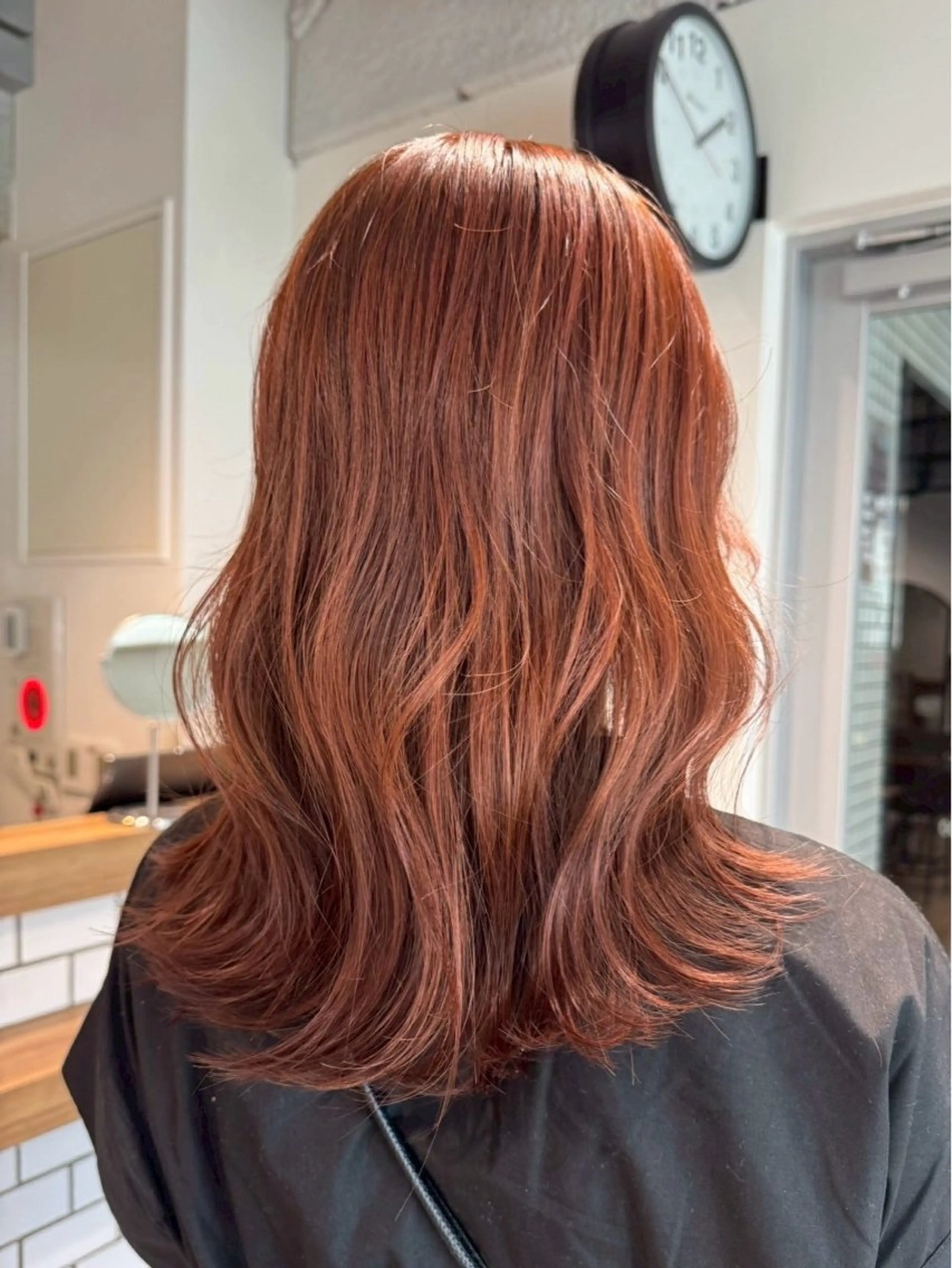 ロング オレンジブラウン ヘアカラー 暖色カラー🌺／ 髪質改善🌿／ゆうかのヘアスタイル