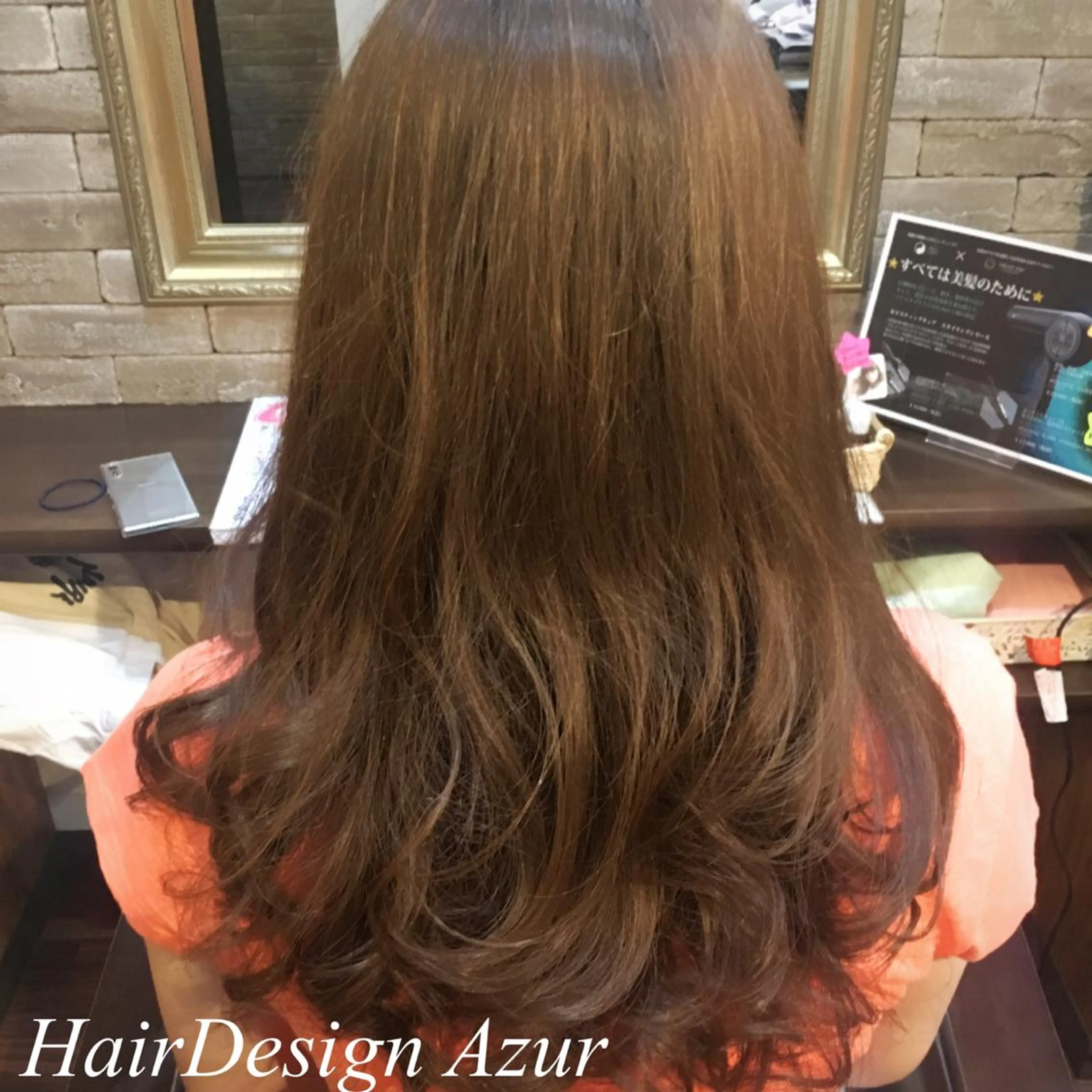 セミロング カラー パーマ HairDesign Azurのヘアスタイル