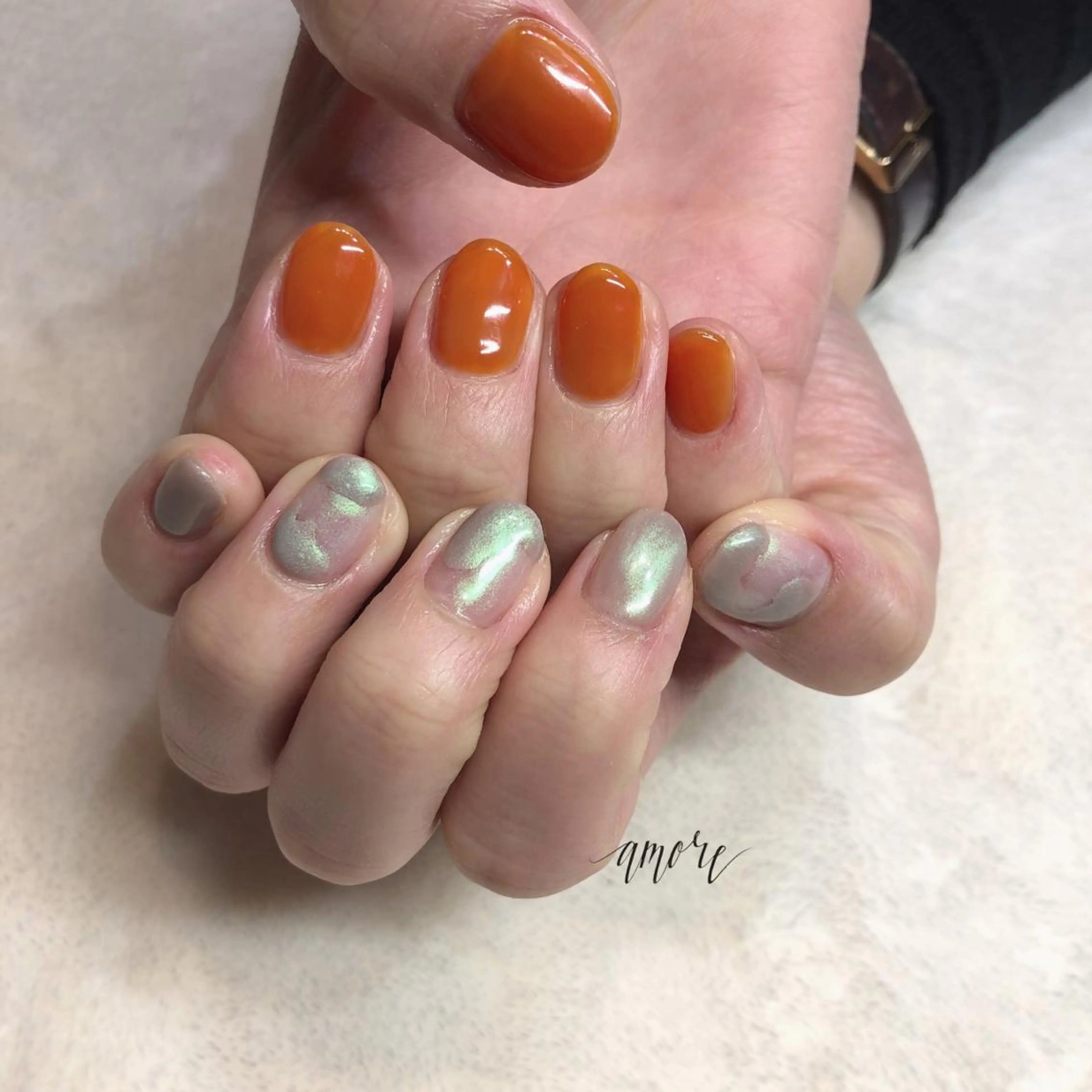 ネイル ジェルネイル ミラーネイル ニュアンスネイル 春ネイル You kyehwaのネイルデザイン