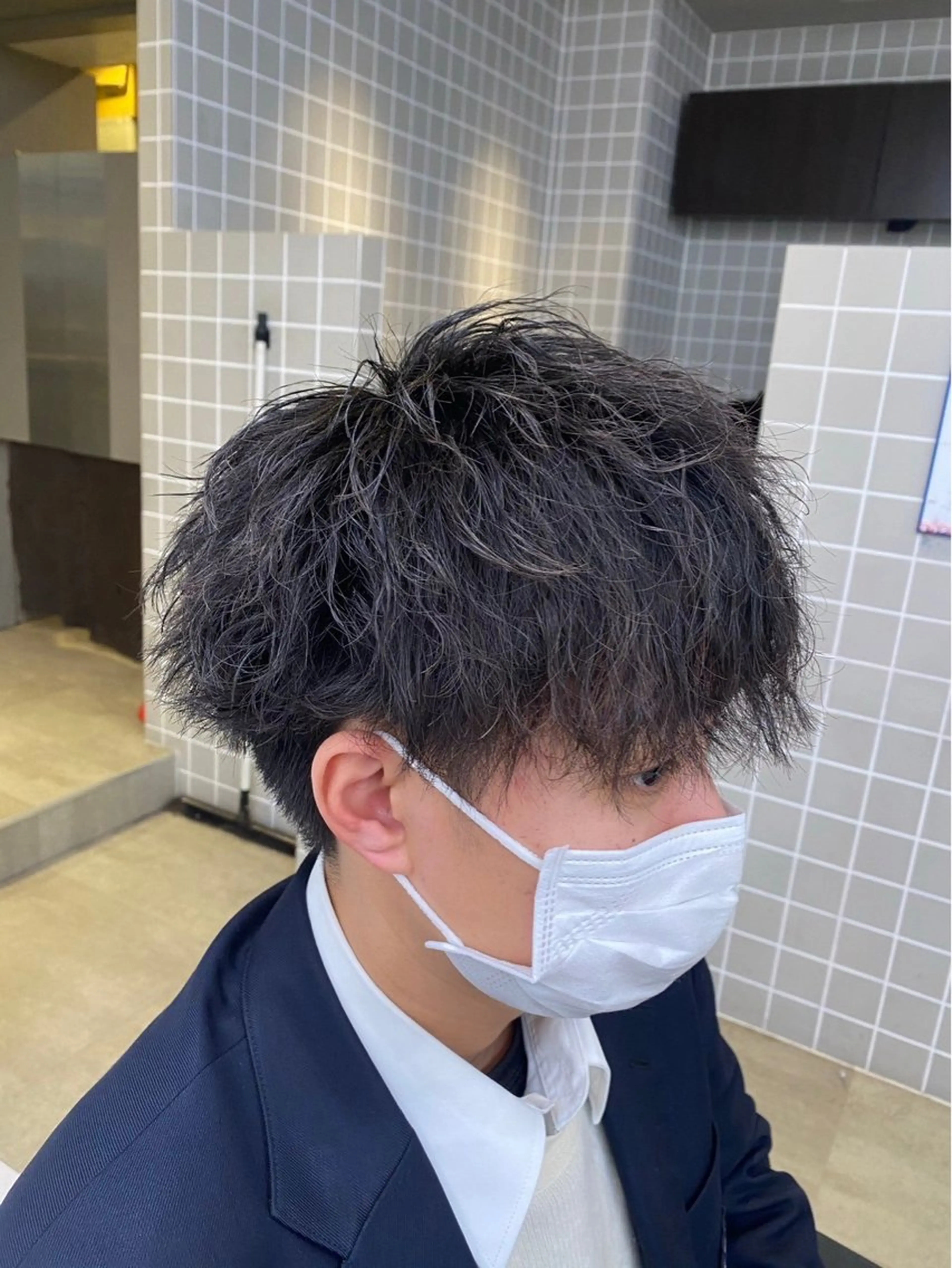 ショート カラー パーマ メンズ メンズ特化/パーマ/ カット/カラー/るなのヘアスタイル