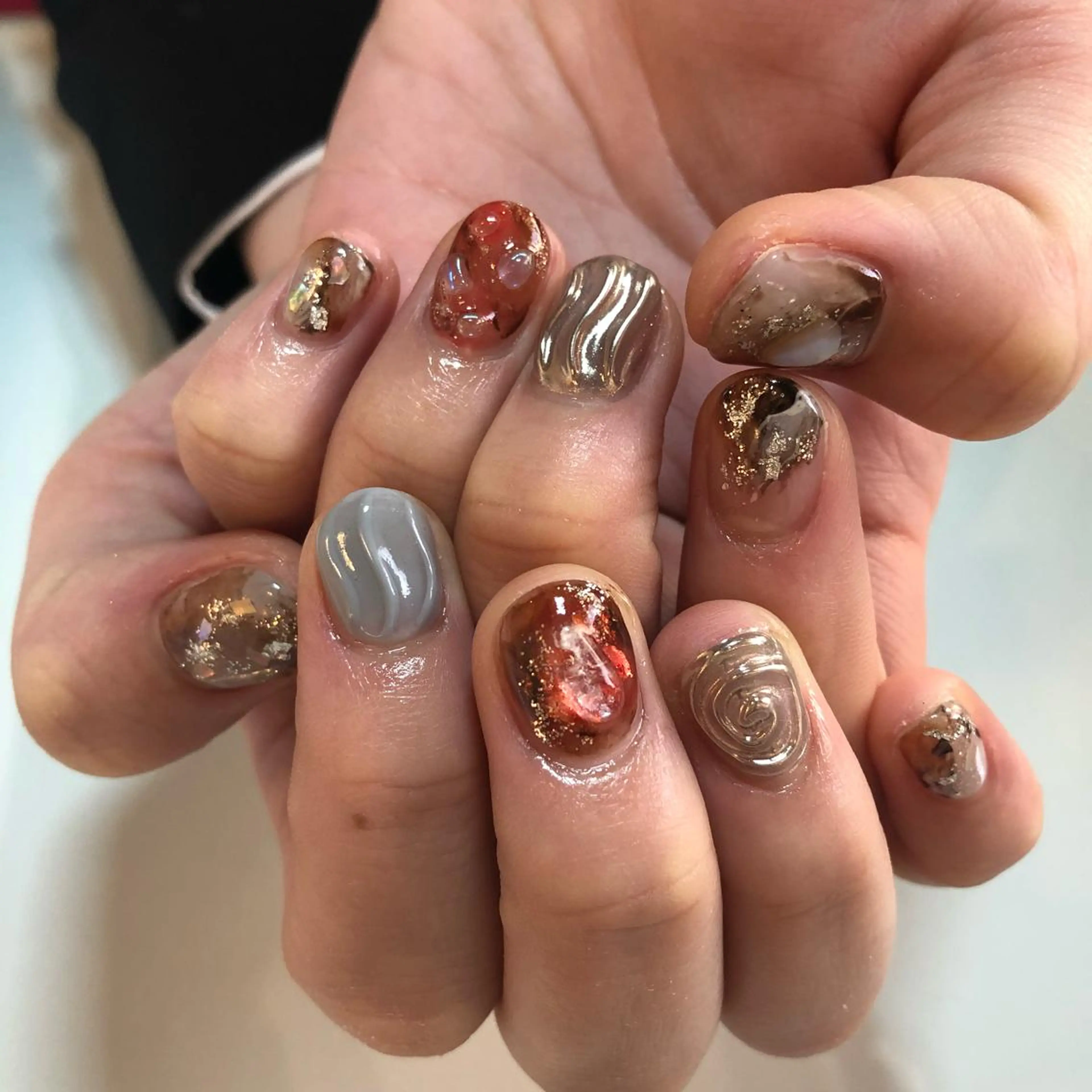 ネイル ニュアンスネイル g-up nail所属・米田 律子のネイルデザイン