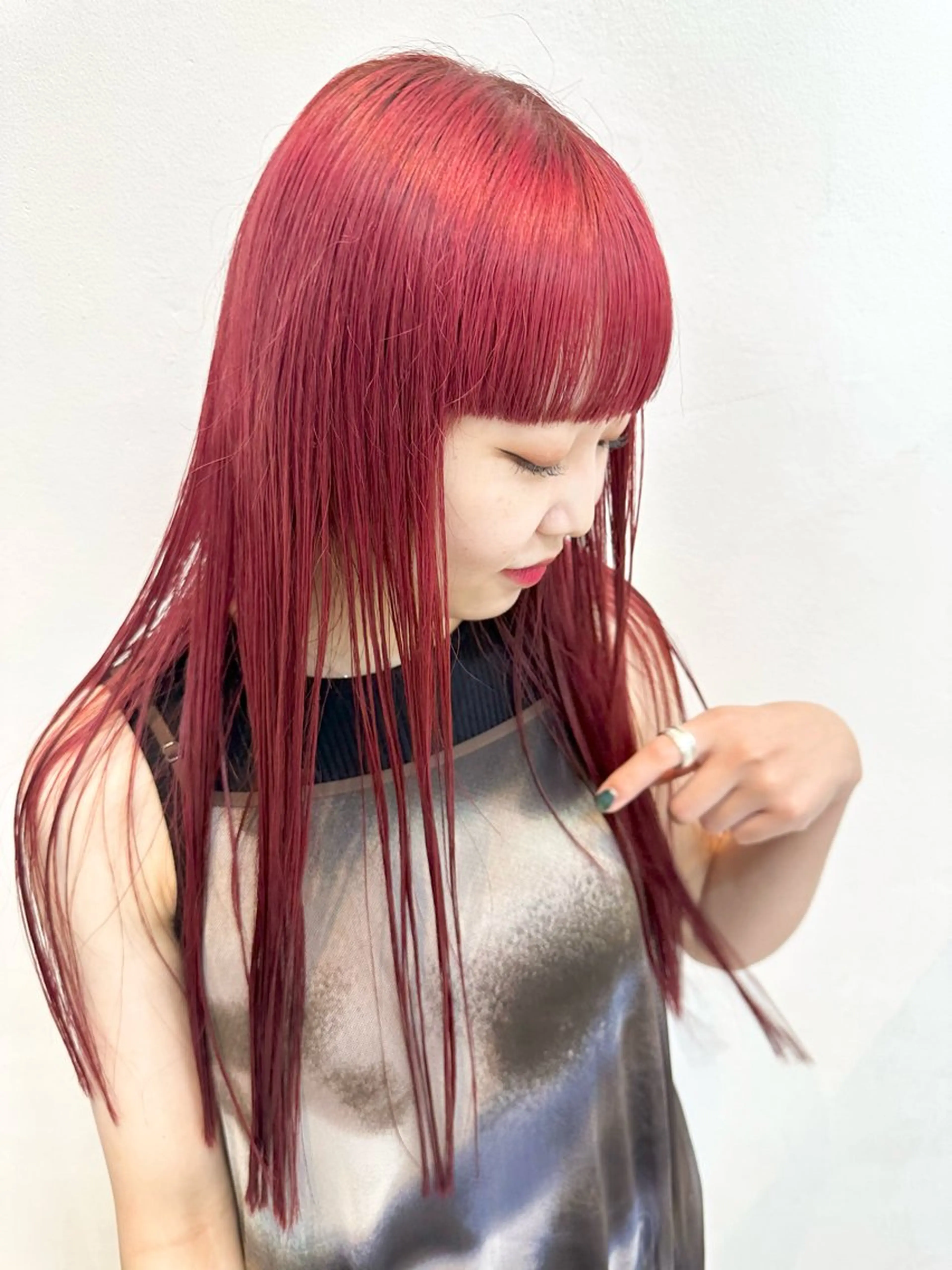 ロング カラー ハイトーンカラー ヘアカラー トリートメント ヘッドスパ ヘアセット kai .のヘアスタイル