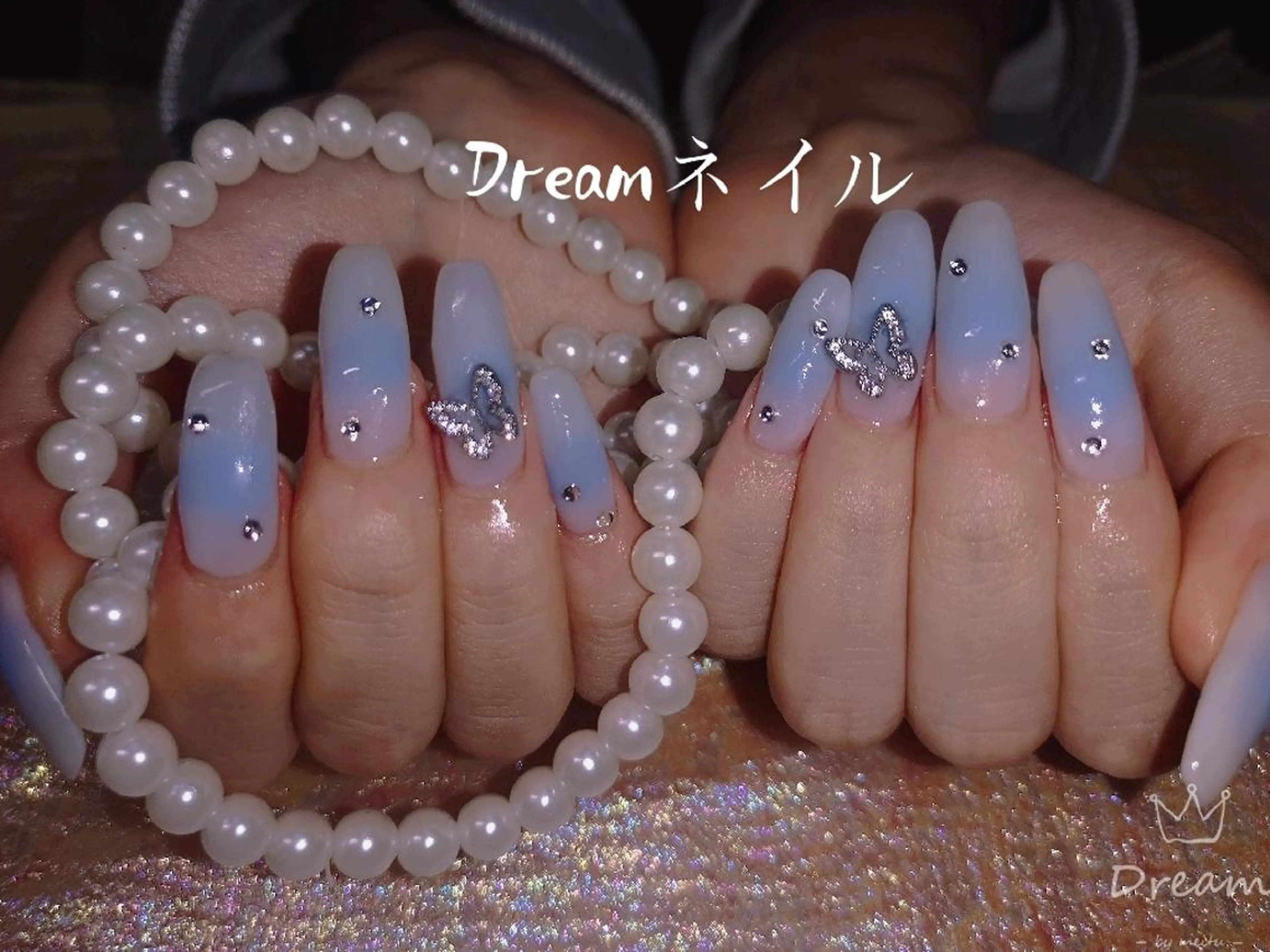 ネイル ハンドネイル ネイリストゆか💅 長さだし、深爪矯正のネイルデザイン