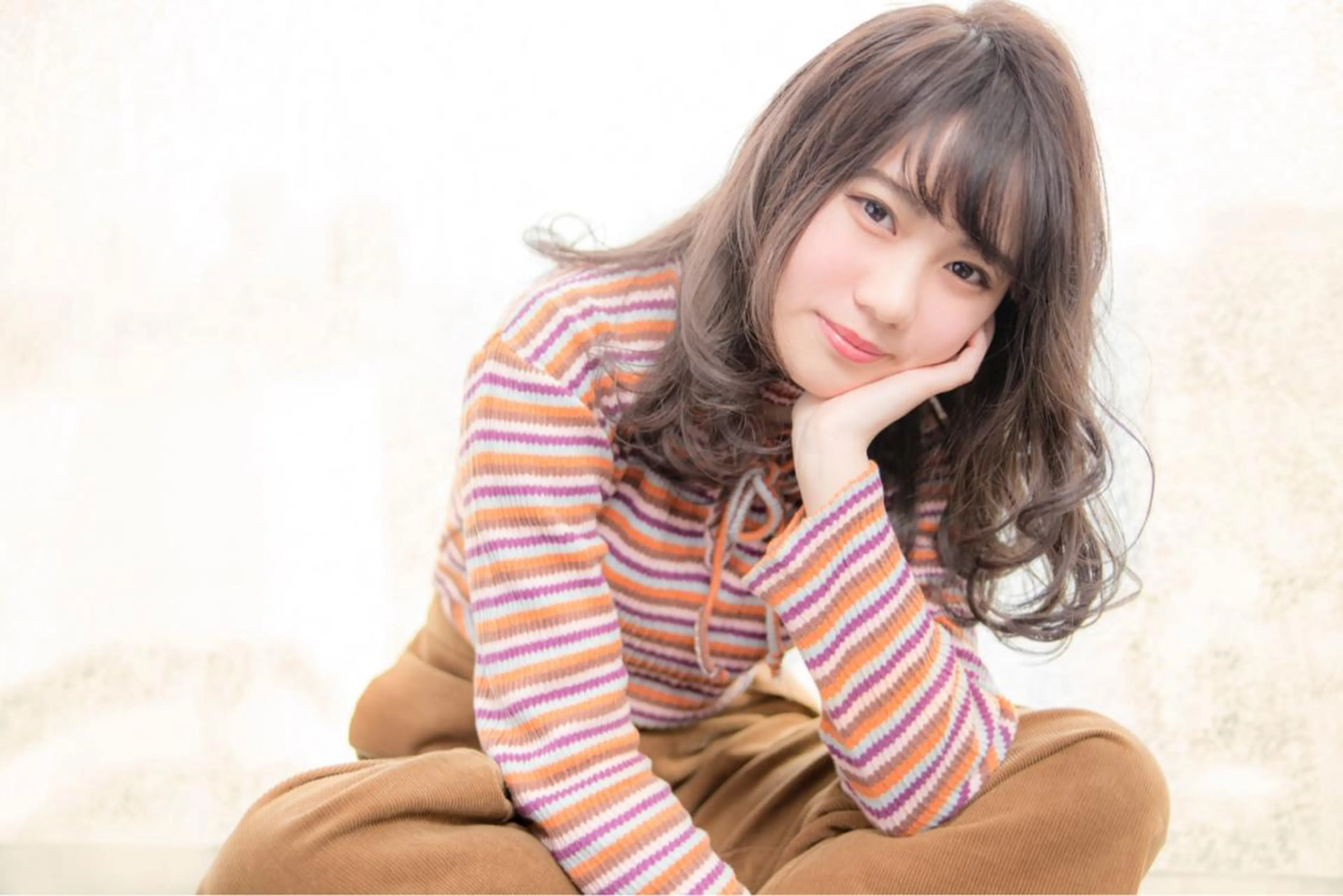 ミディアム セミロング ロング カラー Re:ta Hair 飯田淳平のヘアスタイル