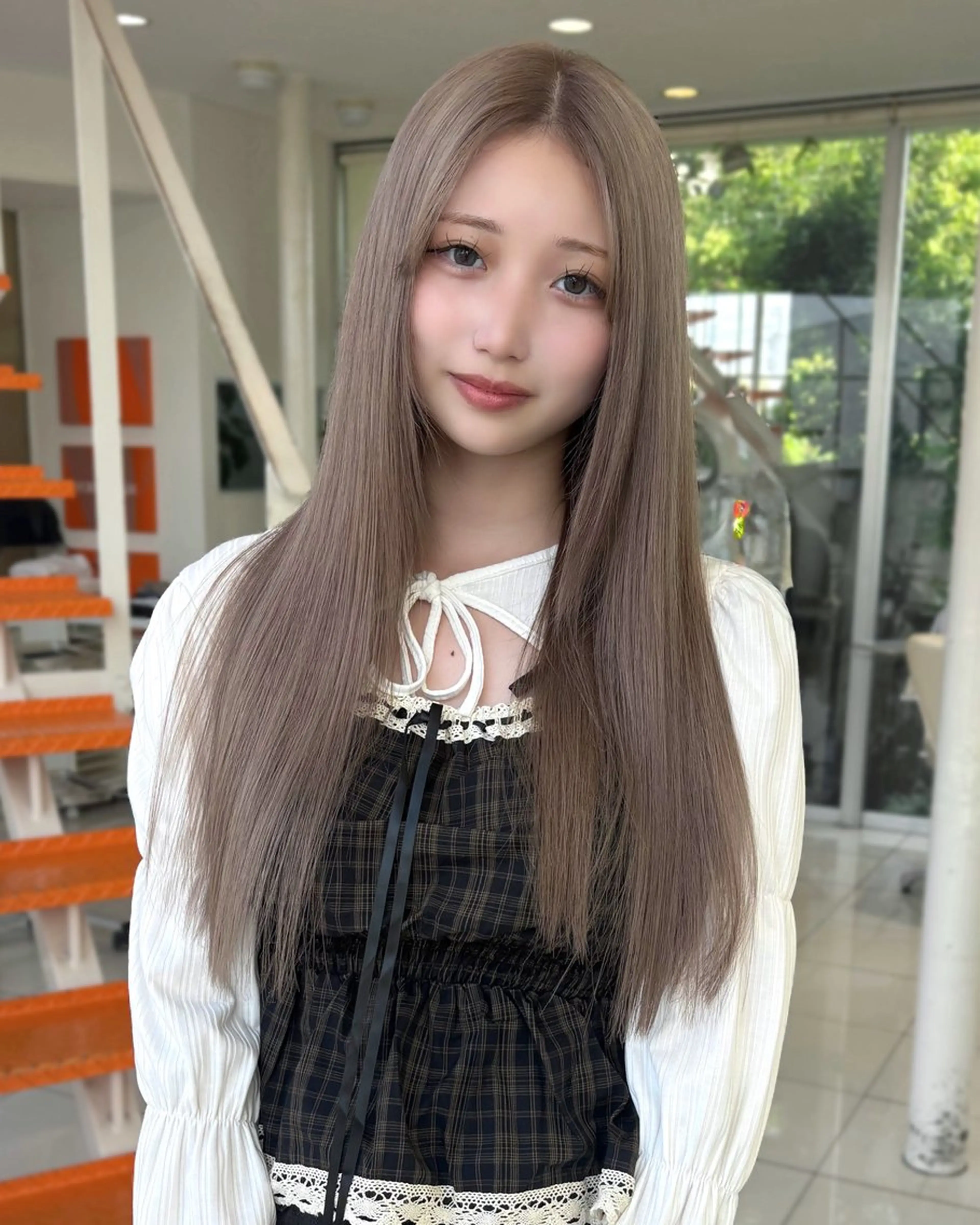 ロング カラー 盛れる韓国ヘア🩰/ 透明感カラー/華のヘアスタイル