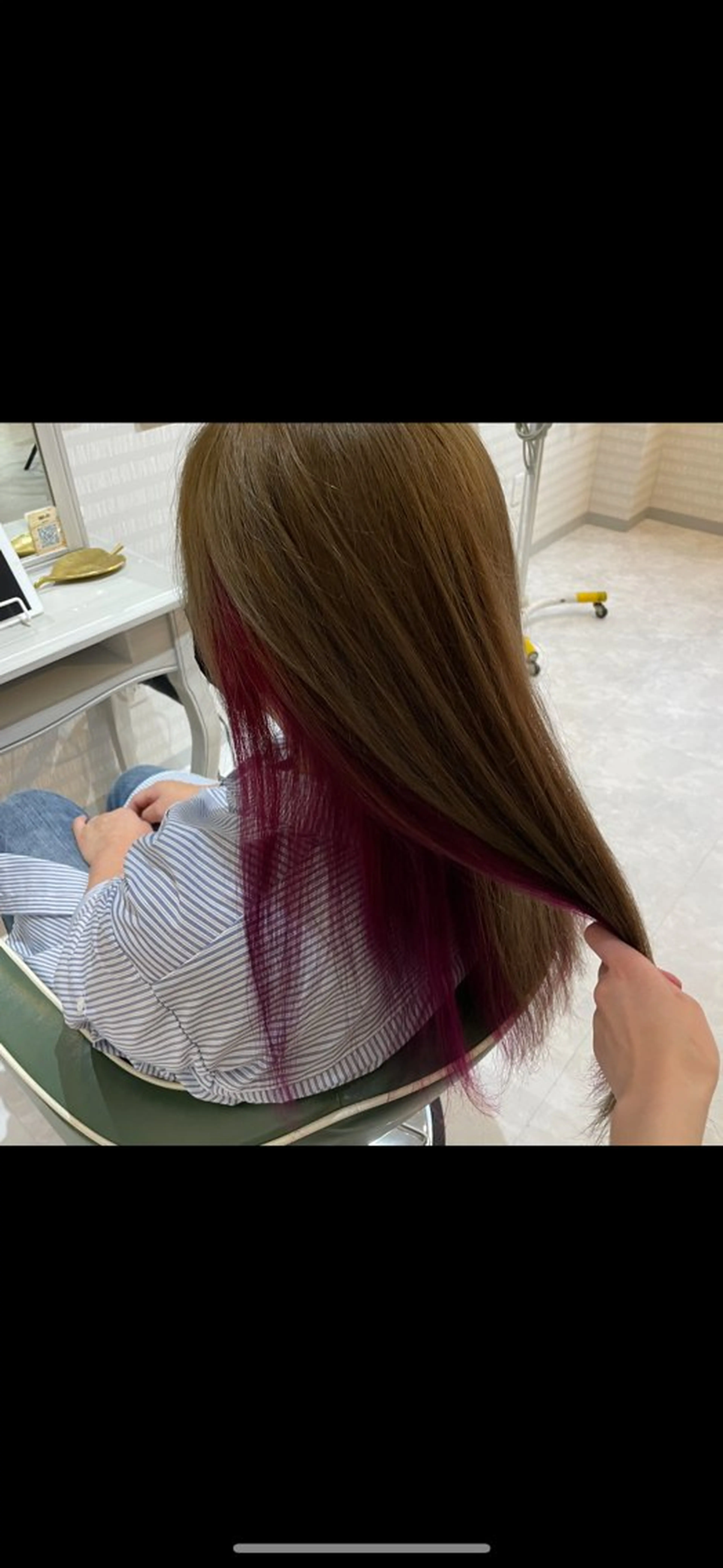 ロング カラー CREAPY所属・日向野 利菜のヘアスタイル