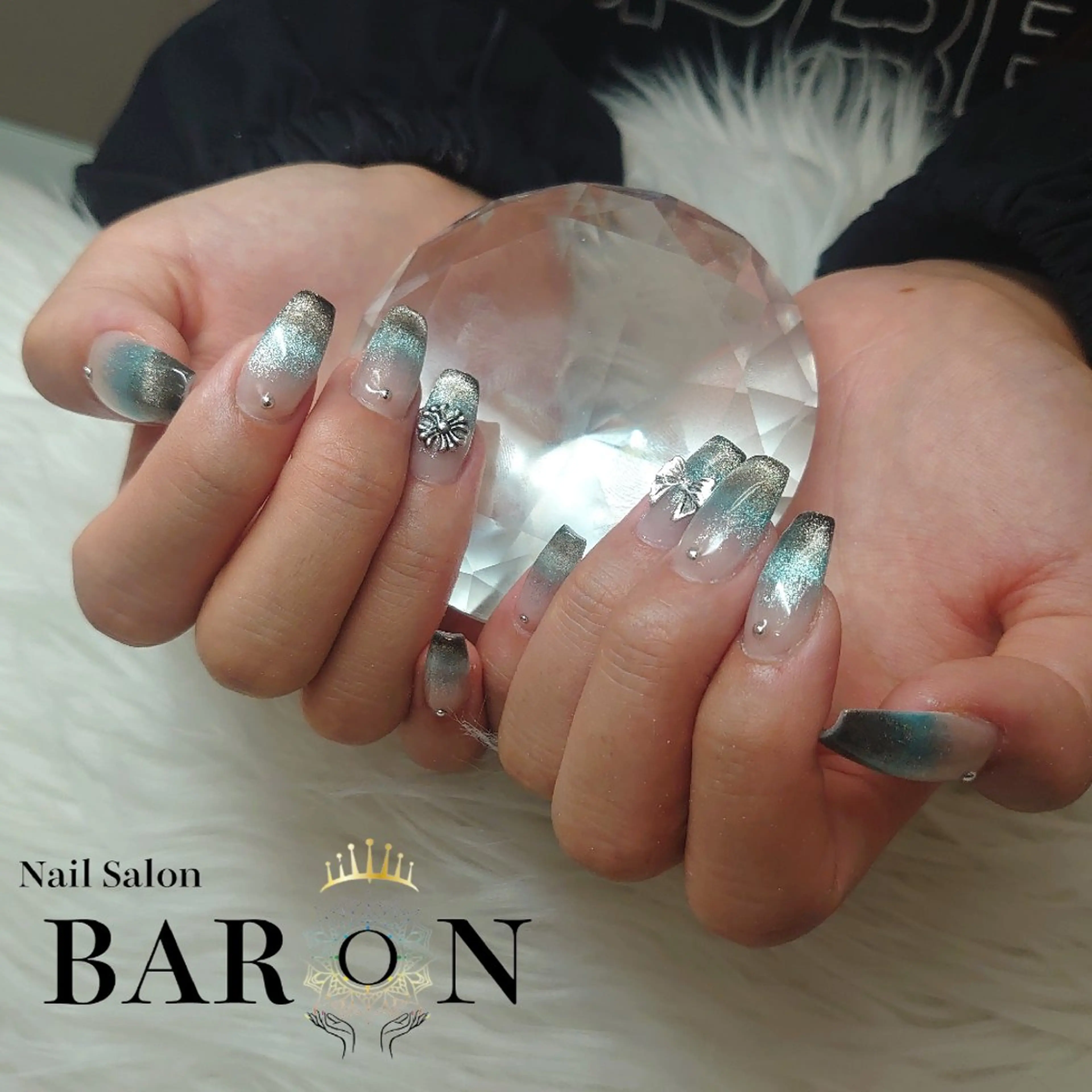 ネイル グラデーション 持ち込み スカルプネイル ♛BARON♛ AOIのネイルデザイン