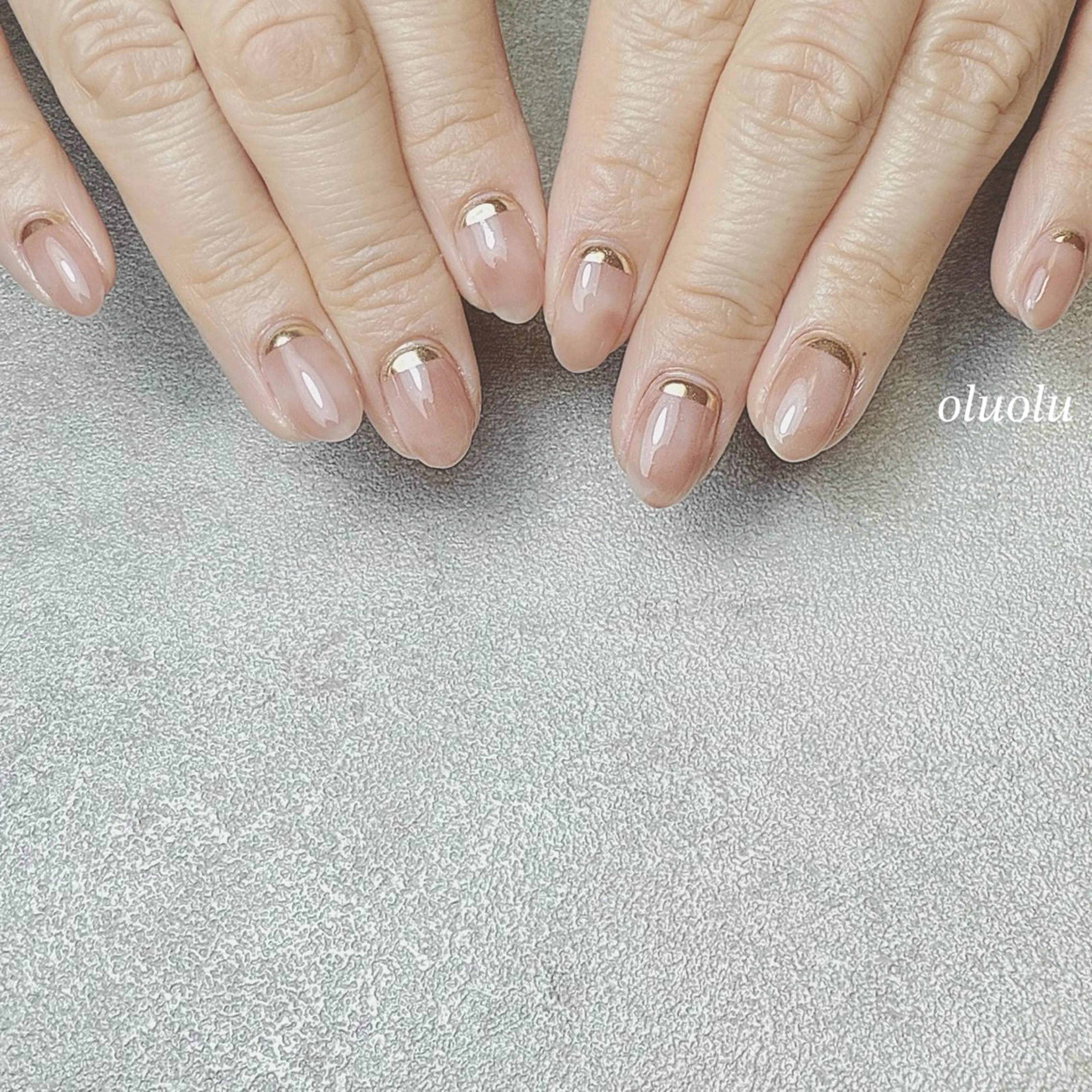 ネイル ニュアンスネイル ハンドネイル 大村 紬華のネイルデザイン