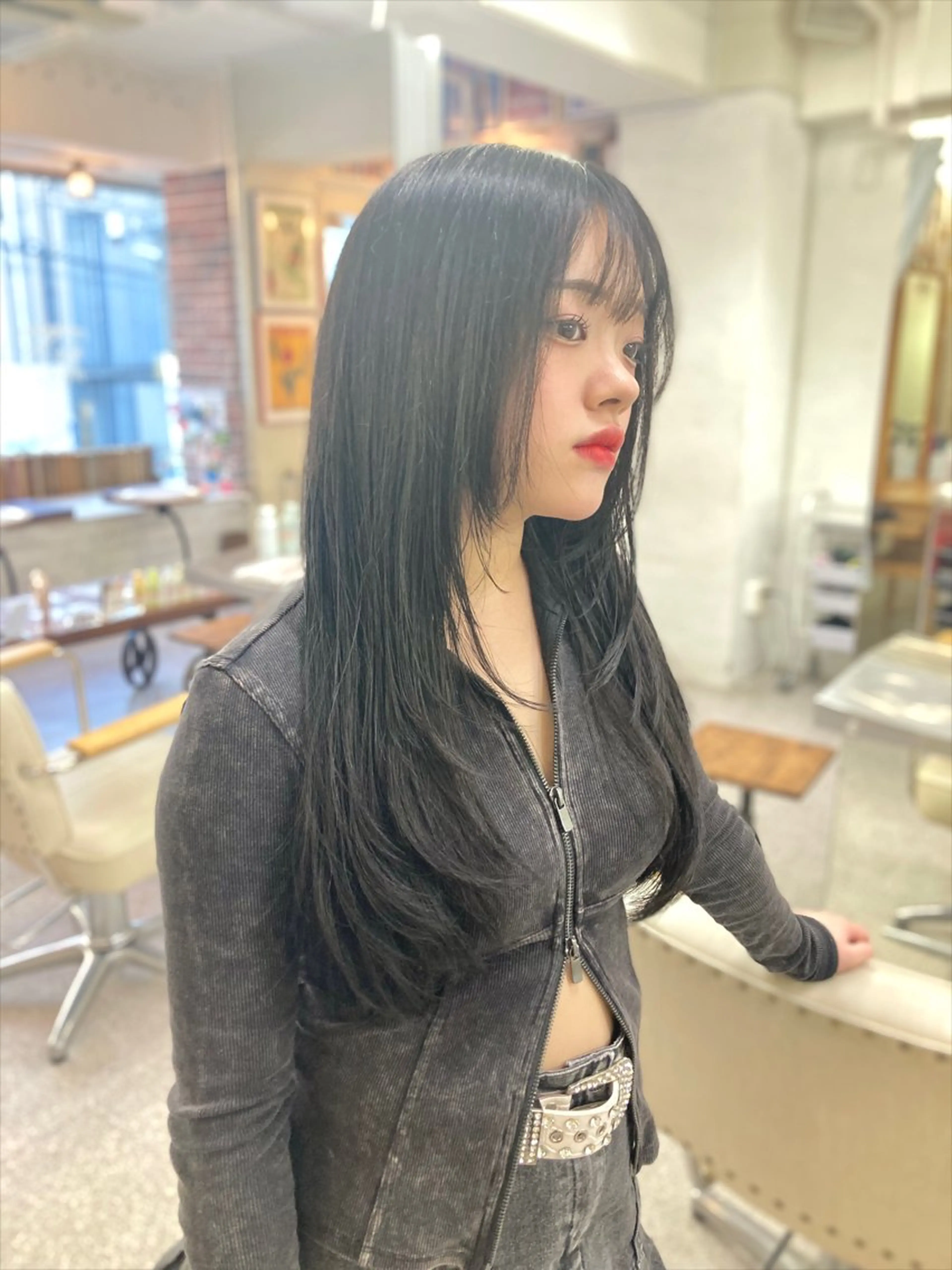 ロング ウルフレイヤー エクステ/kokiのヘアスタイル