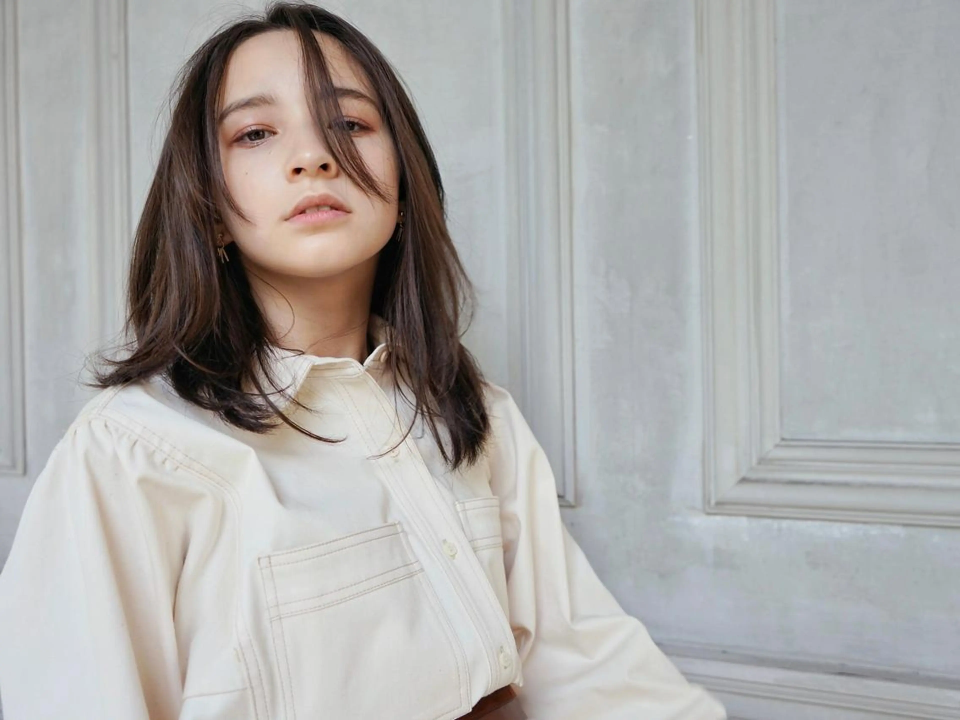 セミロング ヘアアレンジ パーマ カラー アディクシーカラー ケアカラー 髪質改善 トリートメント ストレートパーマ カット トリートメント ヘッドスパ ヘアケア特化型サロン newi 梅田のヘアスタイル