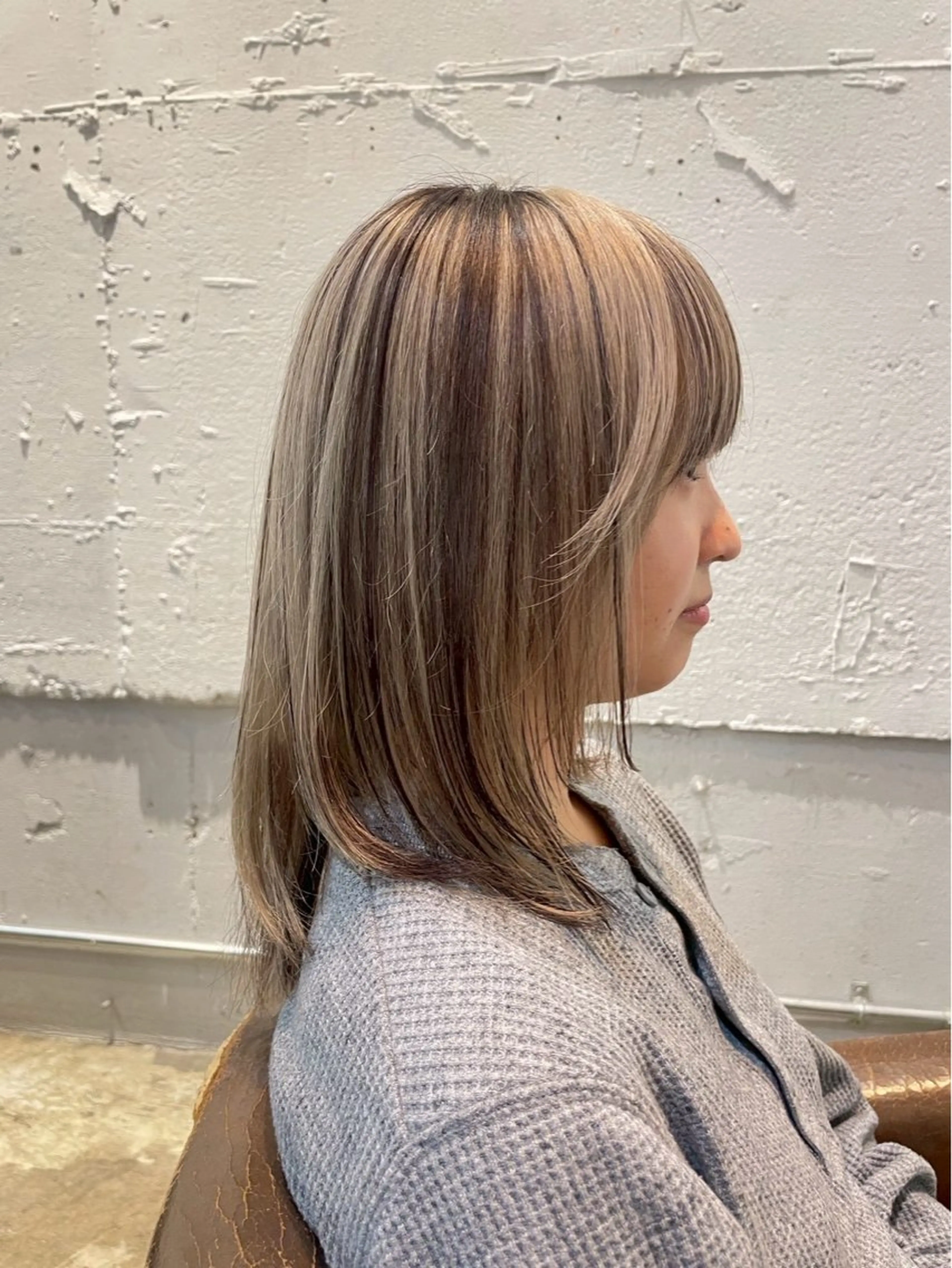 ミディアム カラー デザインカラー NORA HAIR SALON所属・🫧韓国ヘア 🫧カマタ　アンナのヘアスタイル