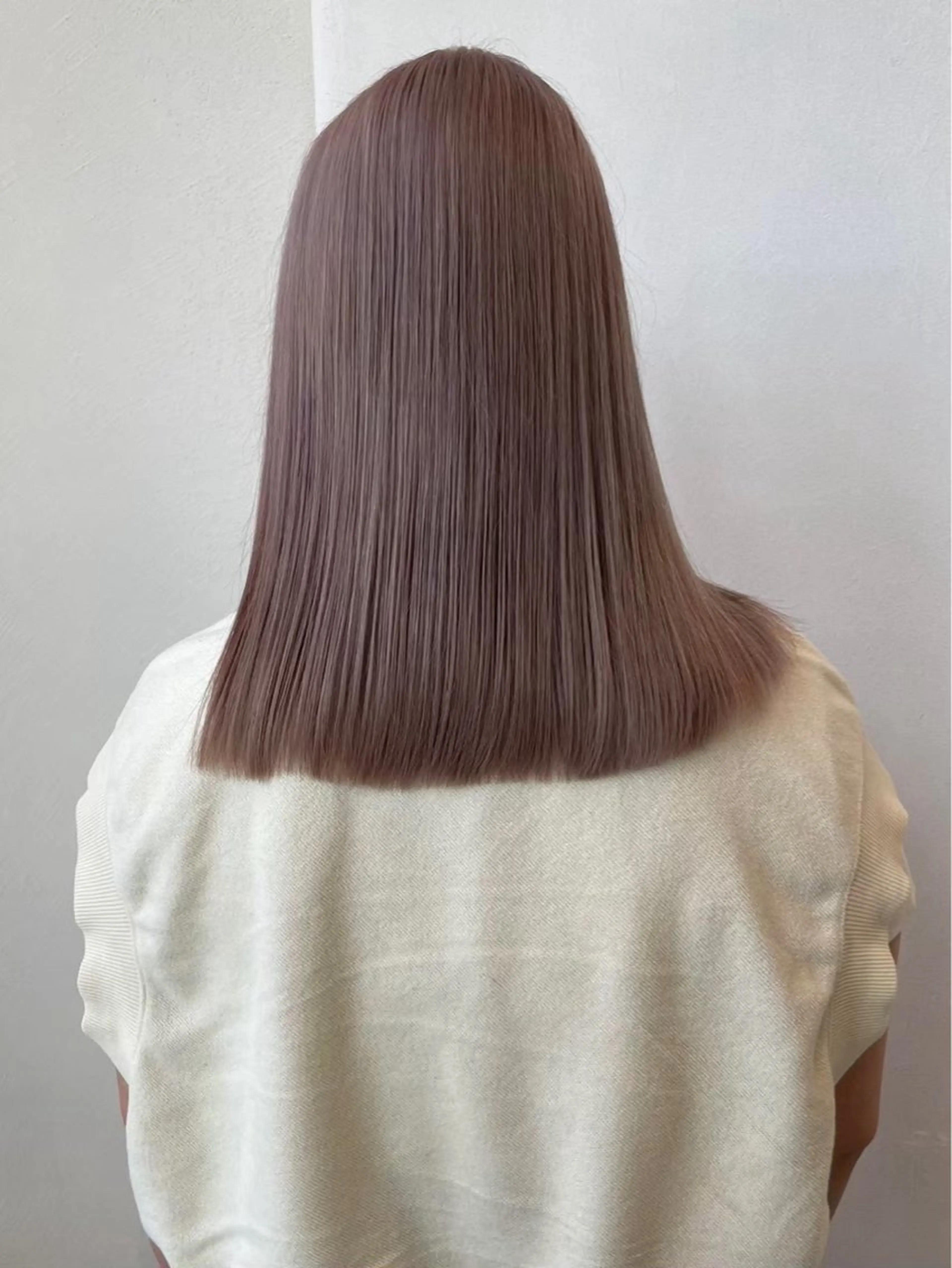 ミディアム カラー ブリーチ ブラウンカラー 渋谷/レイヤーボブ・ 韓国ボブ特化/楓のヘアスタイル