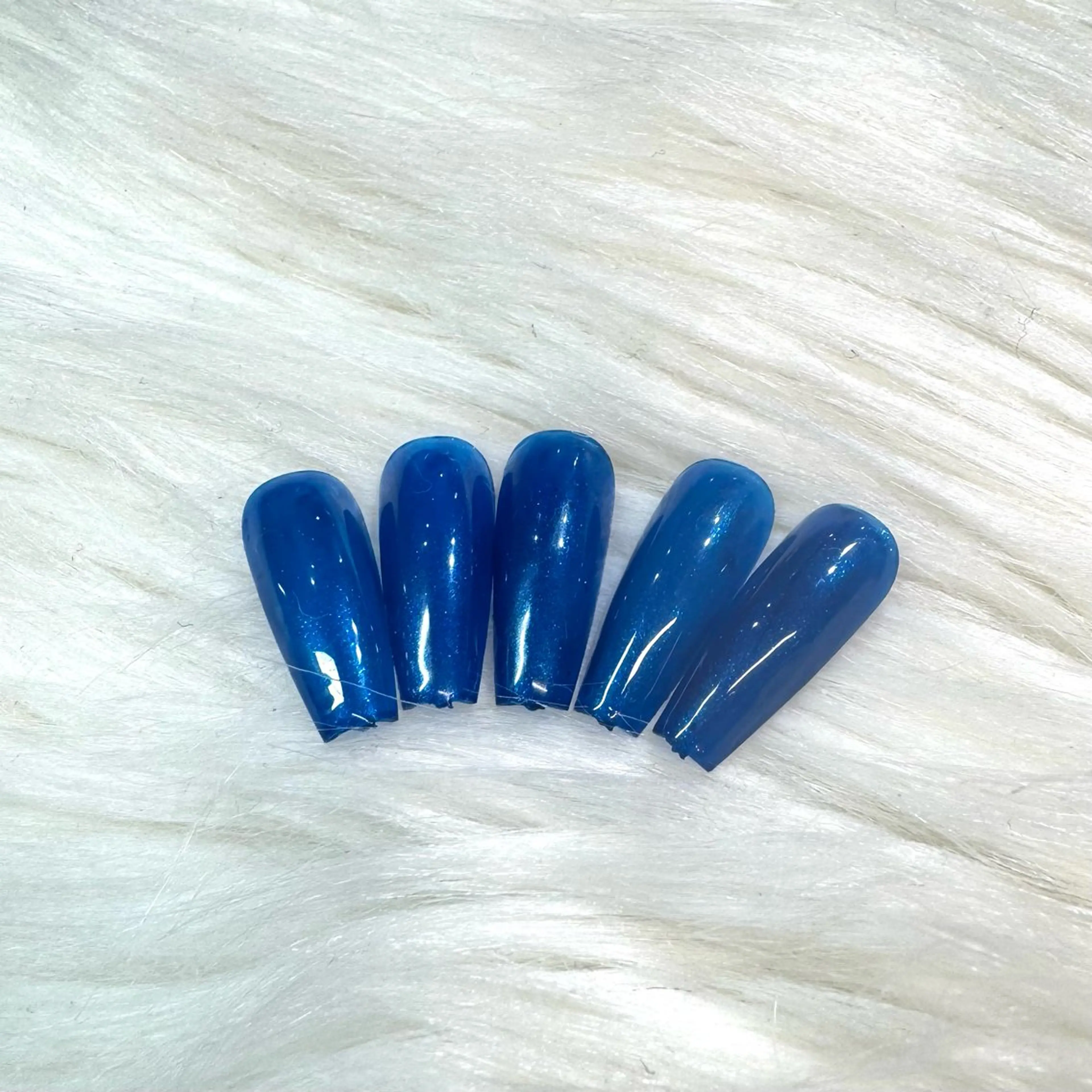 ネイル ブルー ワンカラーネイル 大塚 澄玲のネイルデザイン