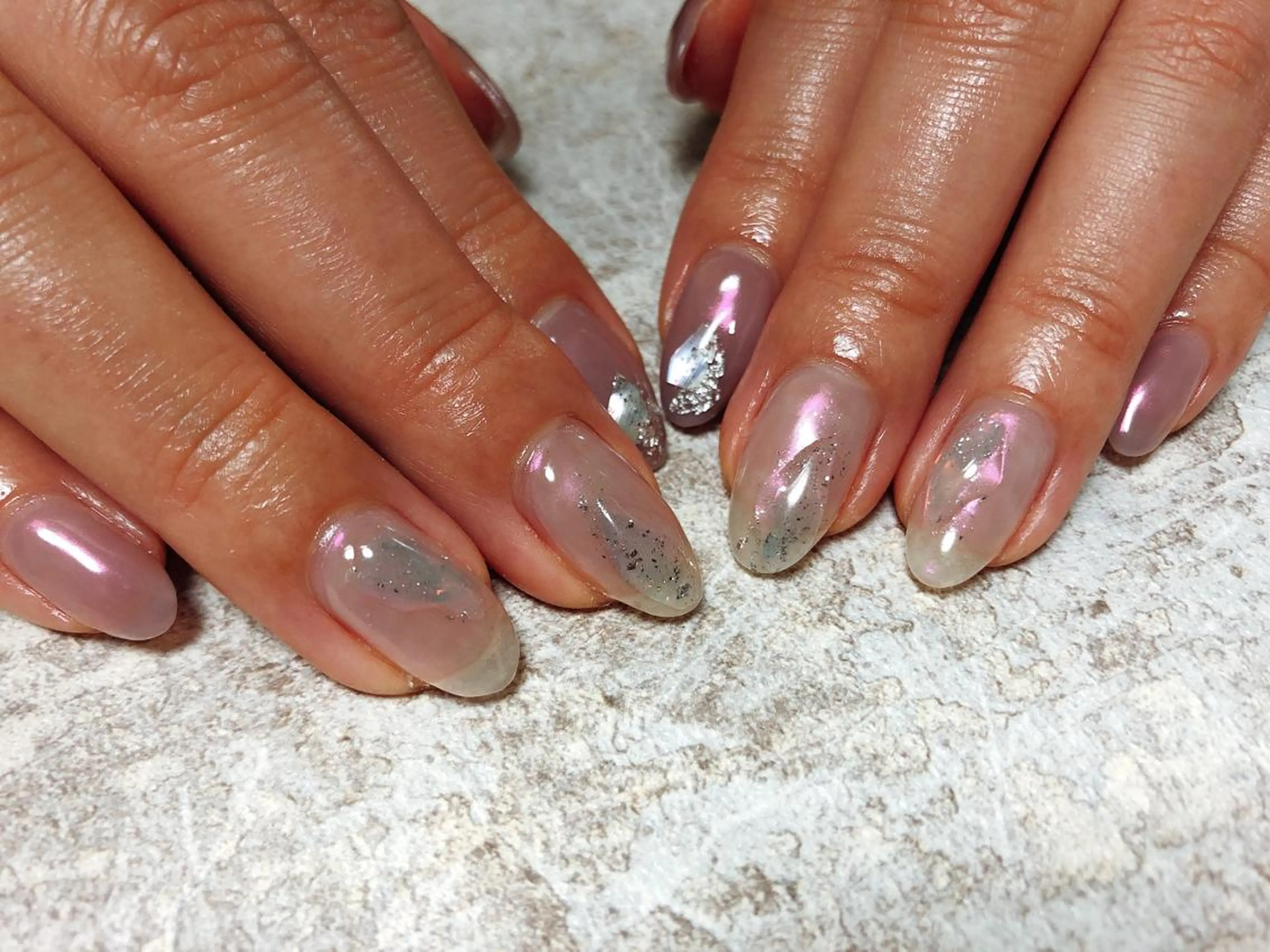 ネイル オーロラネイル kiki nail 二子玉川のネイルデザイン