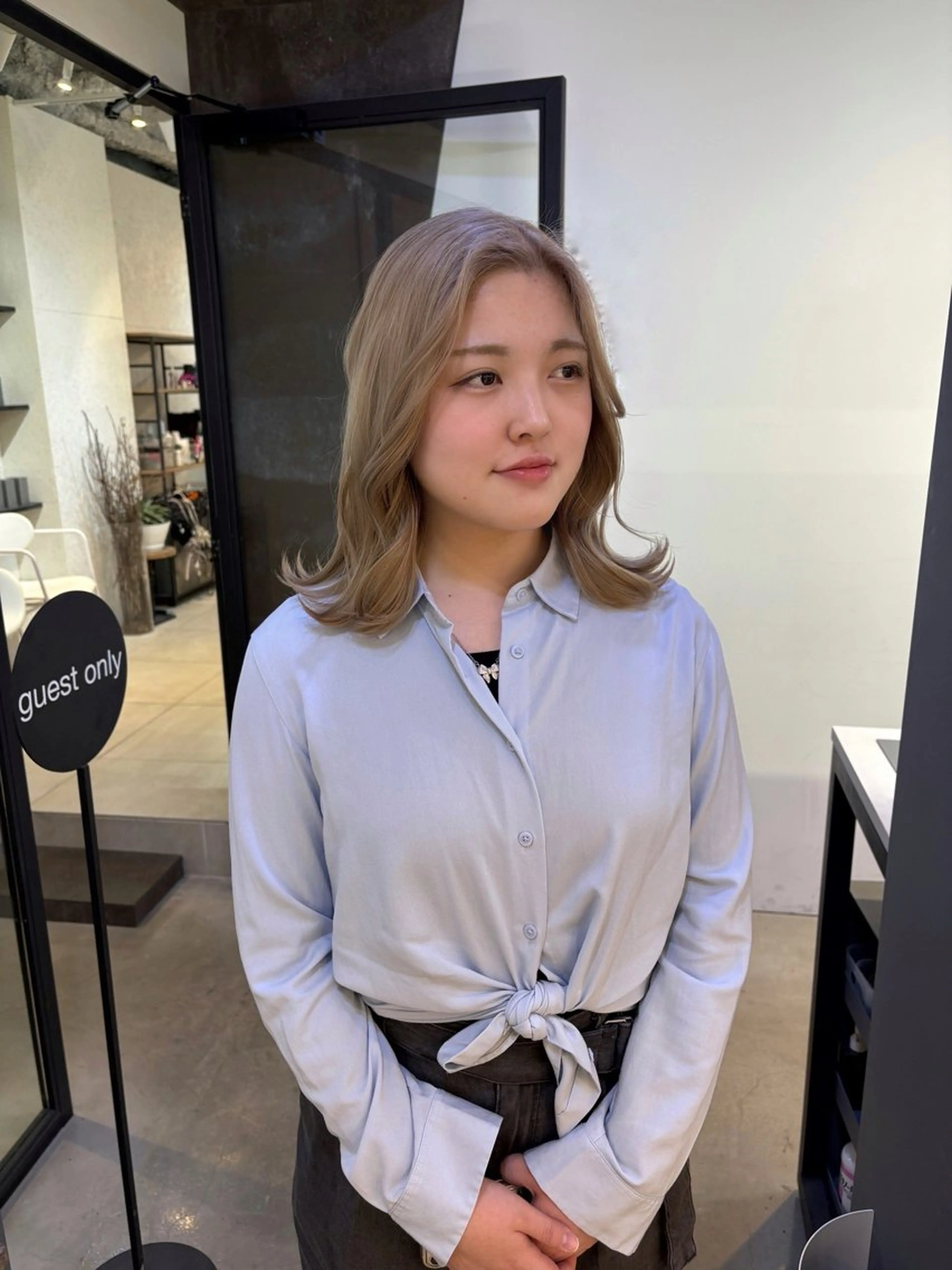 ミディアム カラー ヘアカラー SEAM所属・いぶ /札幌美容師のヘアスタイル