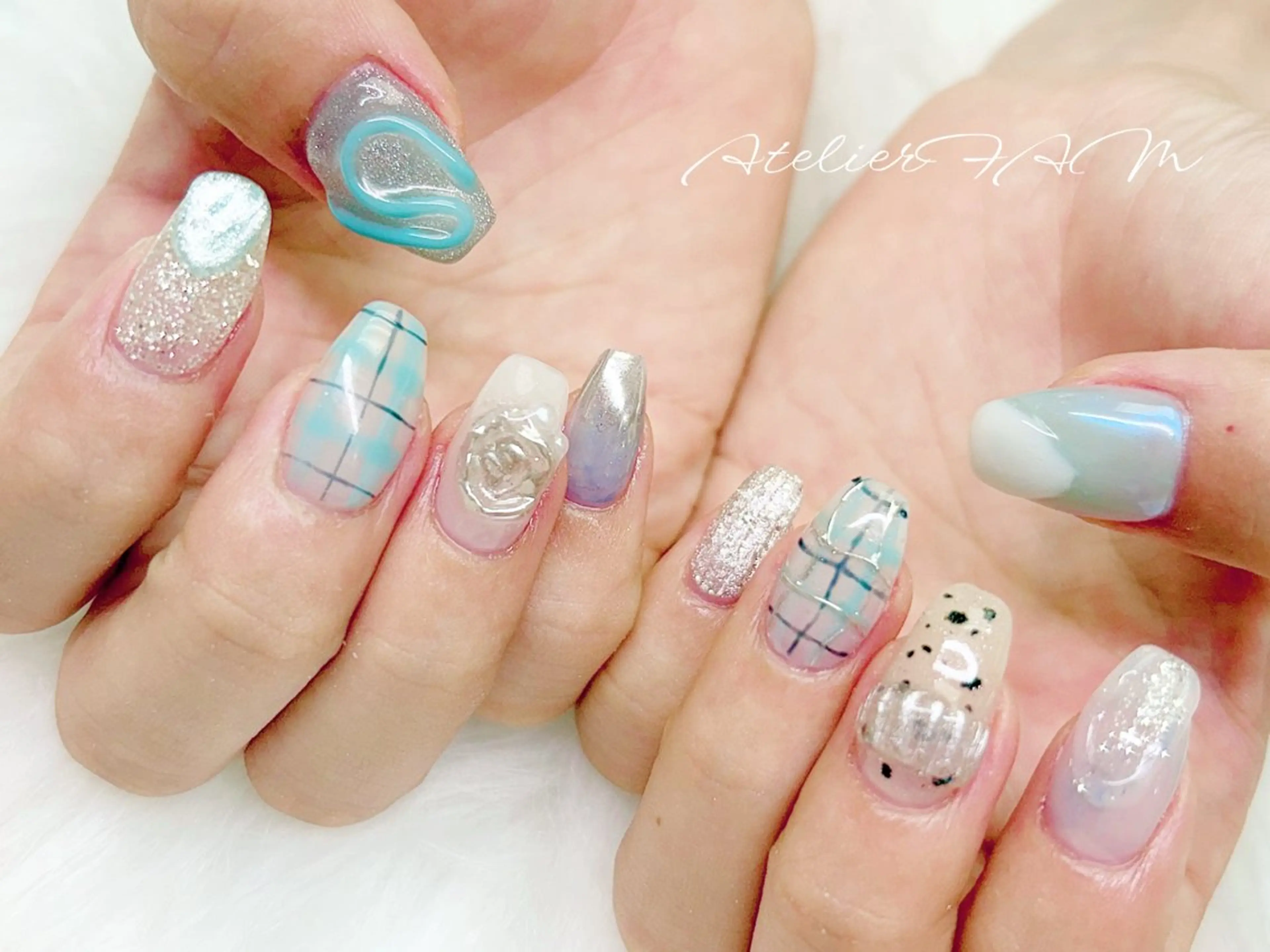 ネイル ハンドネイル nail&eyelashsalon atelier fam上本町店所属・アトリエ FAMのネイルデザイン