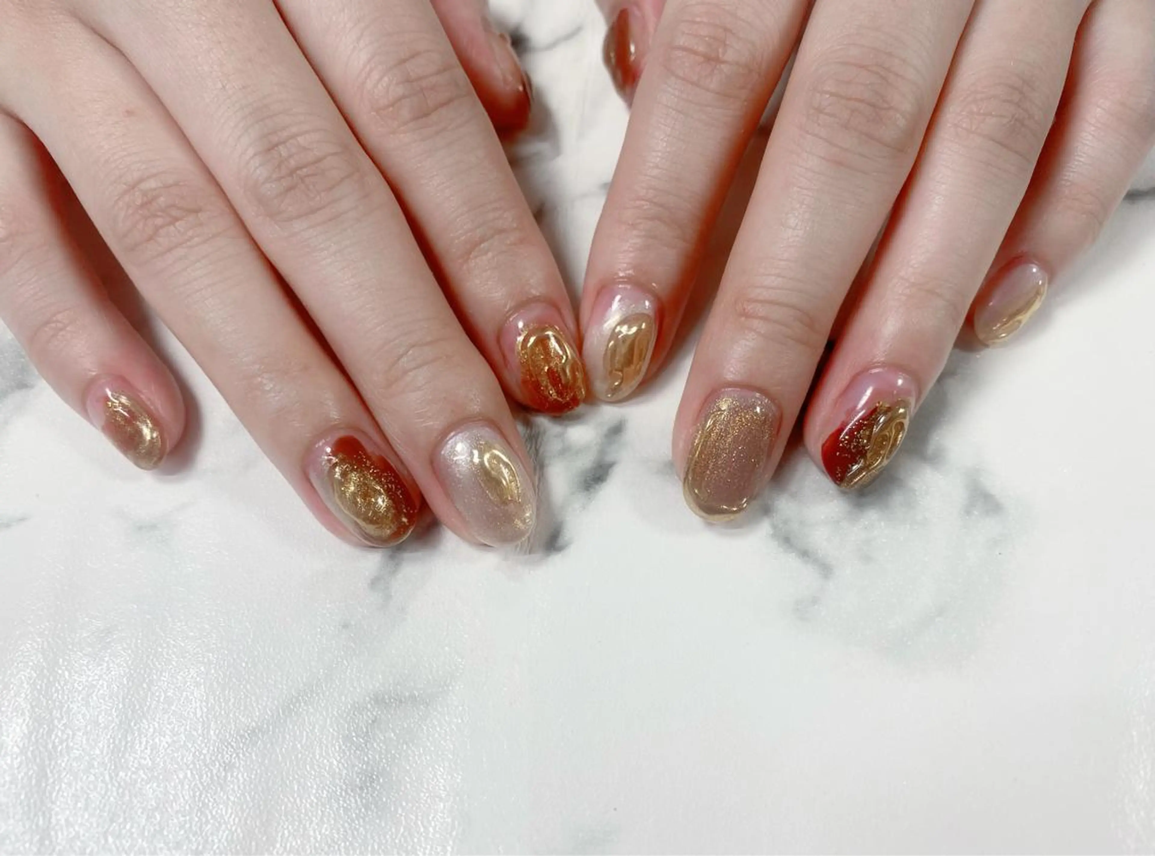 ロング カラー ネイル Q Free nailsのネイルデザイン