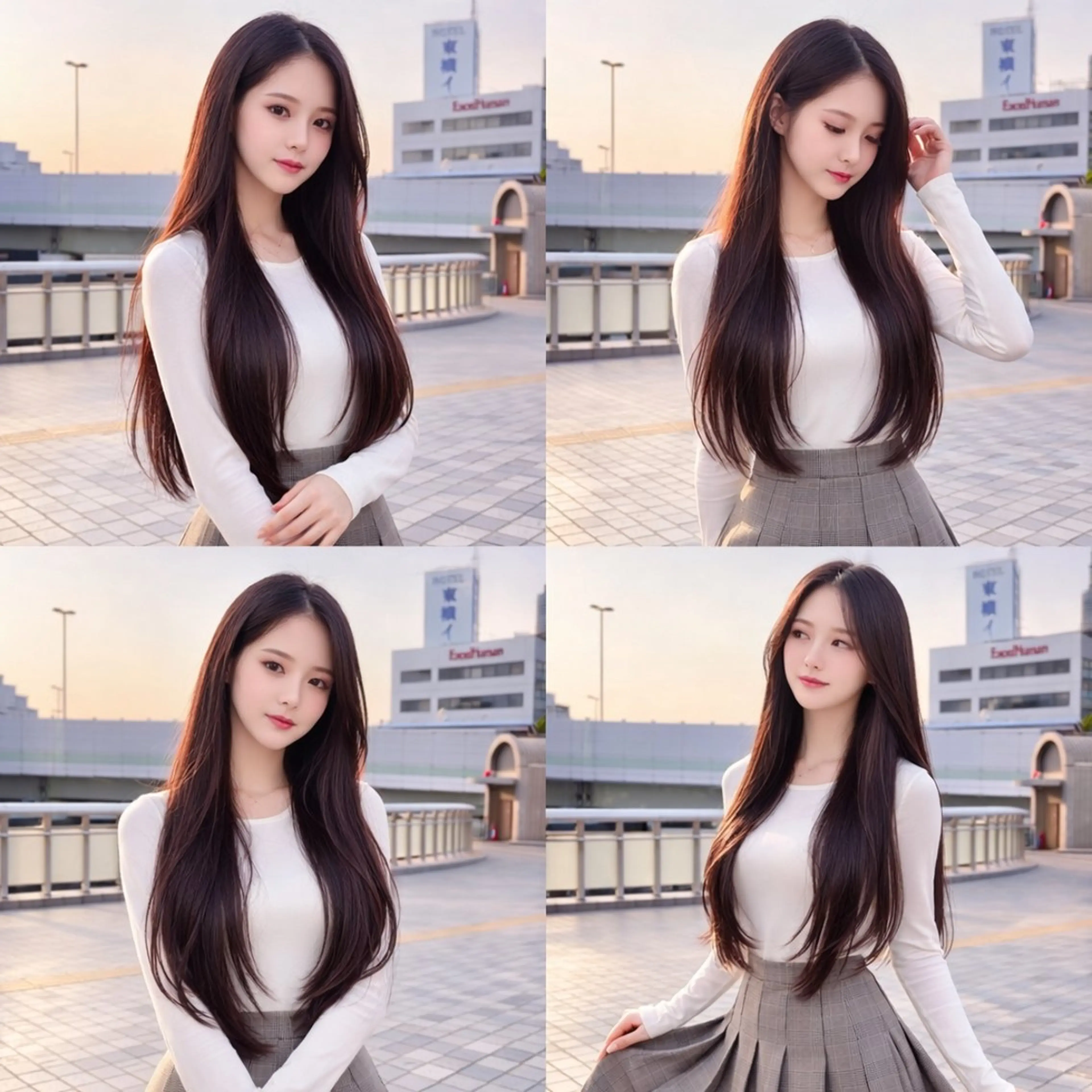 ロング 顔まわりレイヤー 髪質改善 韓国風ヘア レイヤーカット トリートメント カット 縮毛矯正 トリートメント ♦️髪質改善美髪矯正 💍谷口克也♦️のヘアスタイル