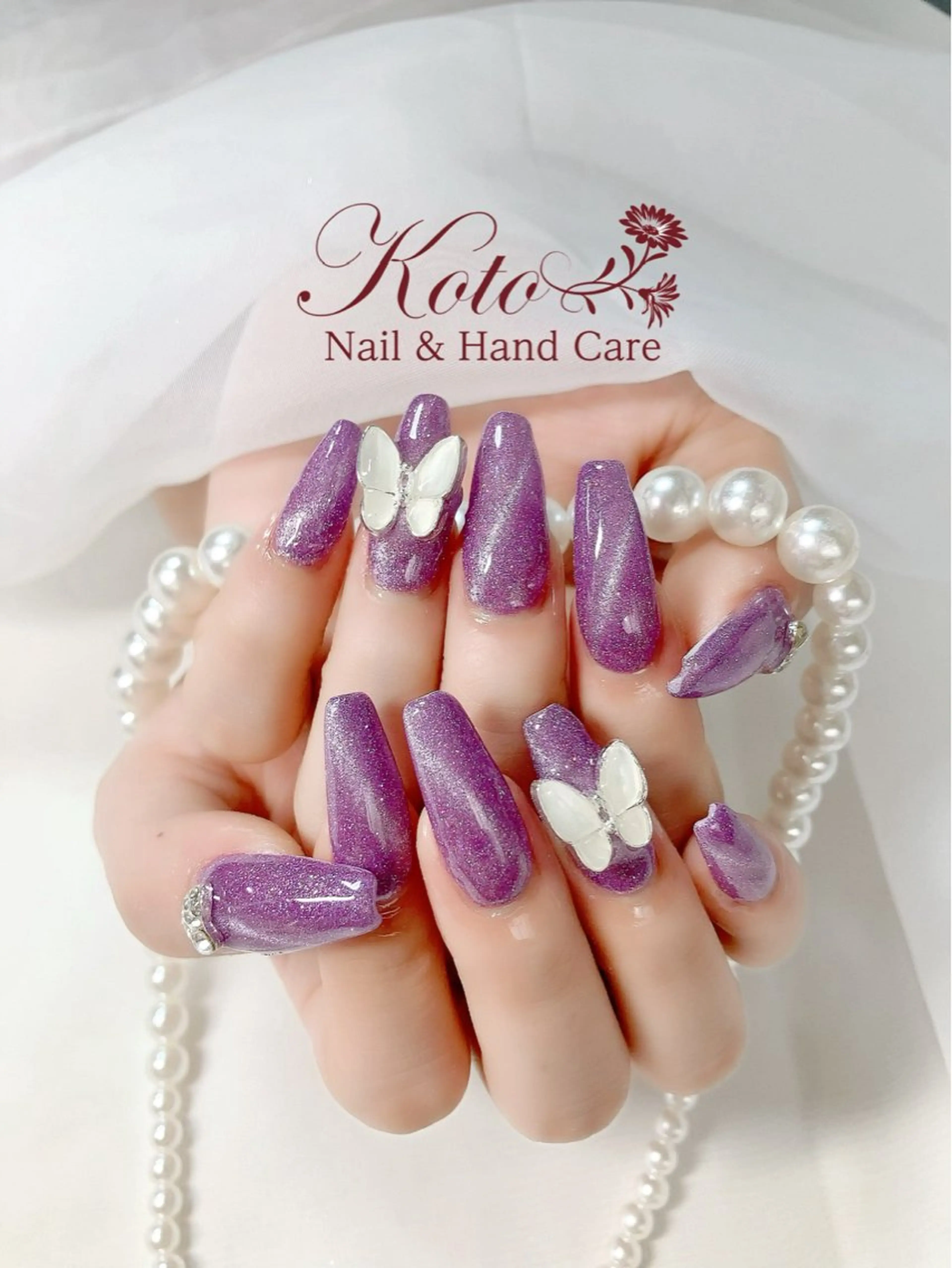 Hand🩵アクリルスカルプ長さだしマグネット【ソフトジェルオフ無料】の写真