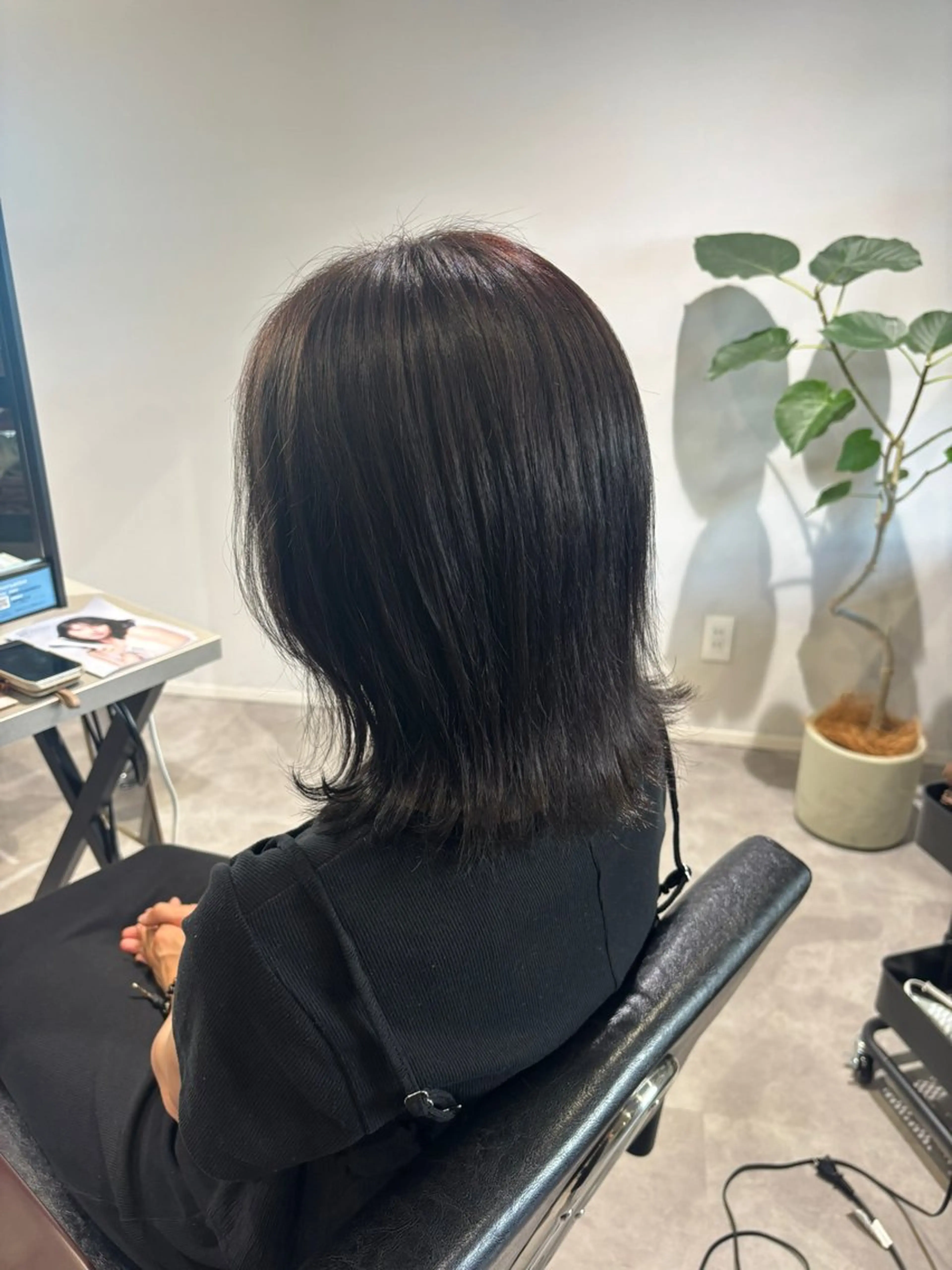 ミディアム ヘアカラー トリートメント 長尾ゆりの/ボブ/ ベージュ/ハイトーンのヘアスタイル