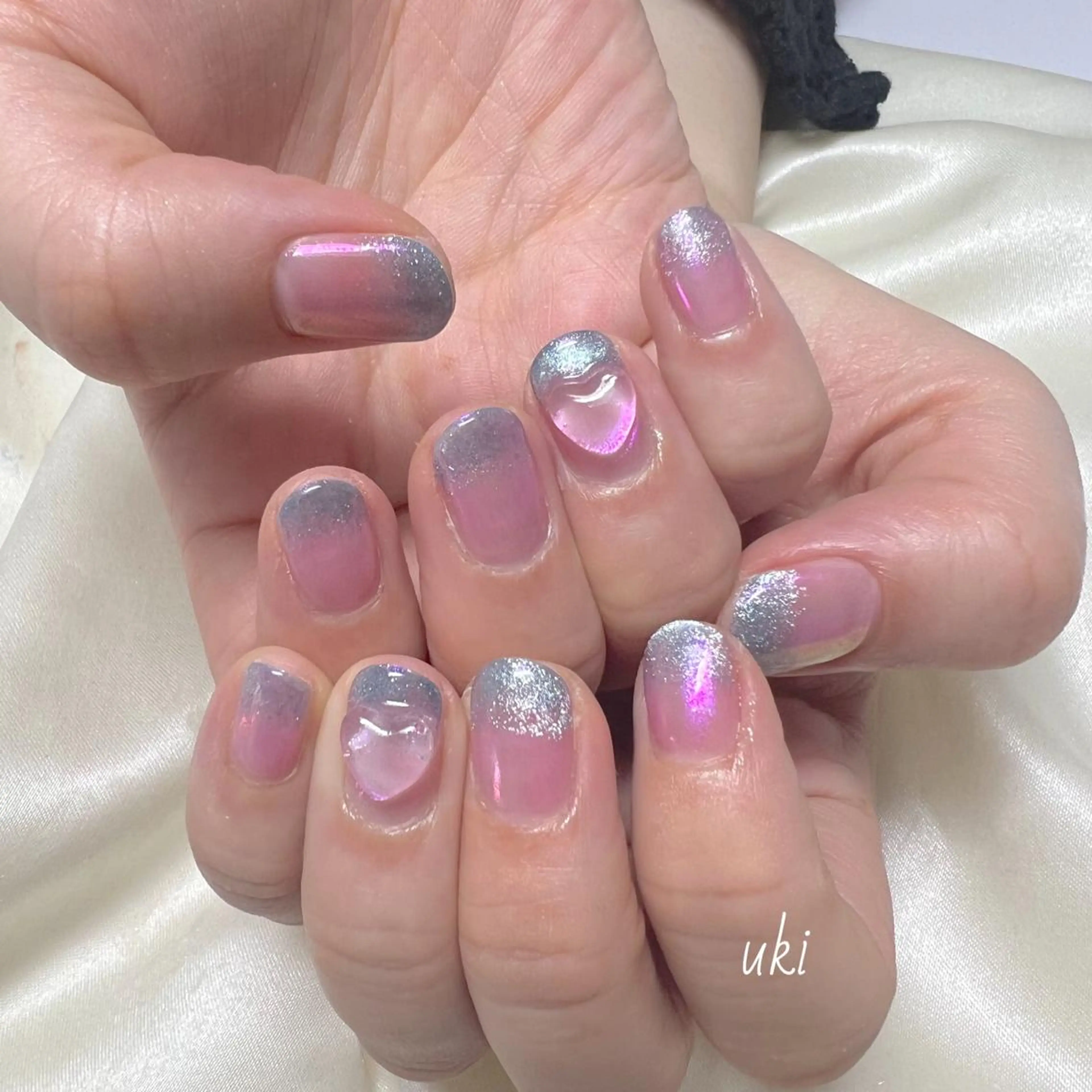 ネイル オーロラネイル マグネットネイル ハンドネイル Ameri nail /UKIのネイルデザイン