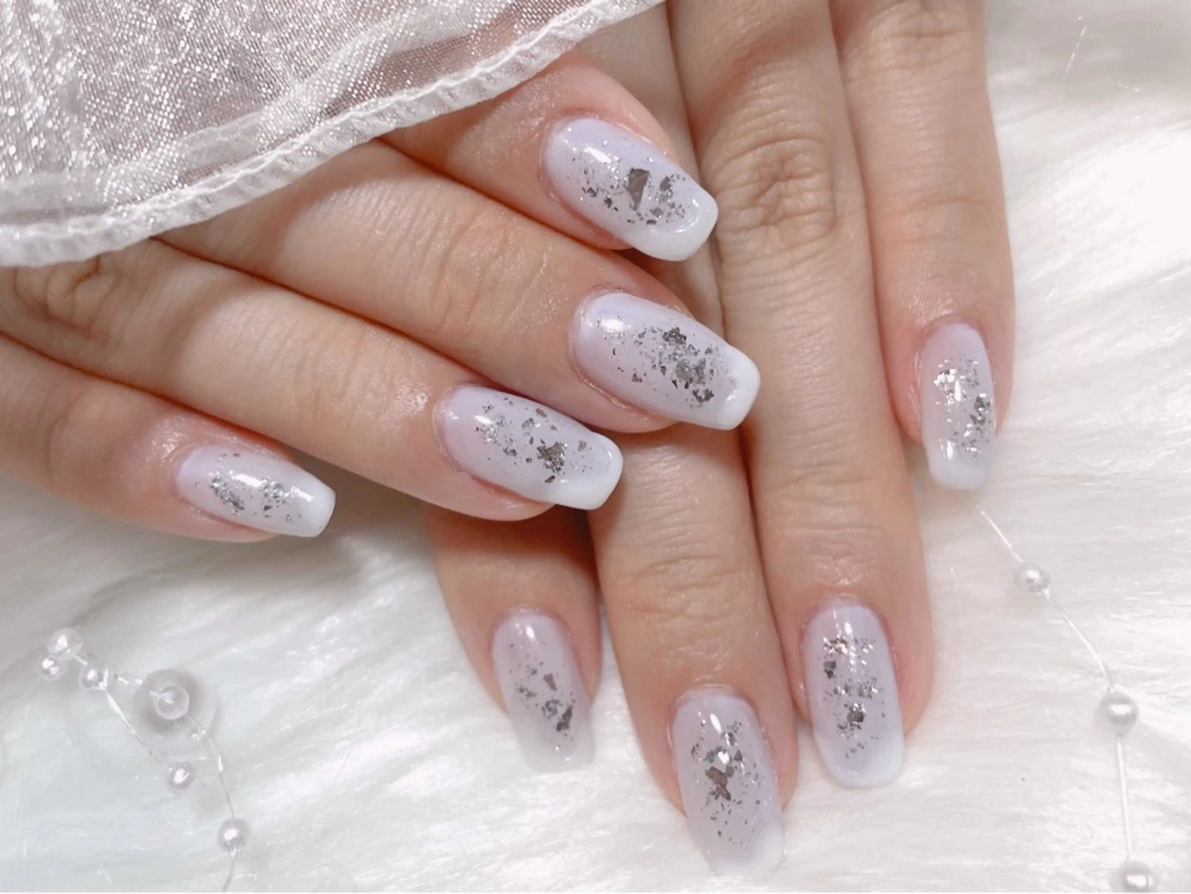 ネイル ジェルネイル パラジェル 冬ネイル ハンドネイル ゆりか ジョアアンジェ福島のネイルデザイン