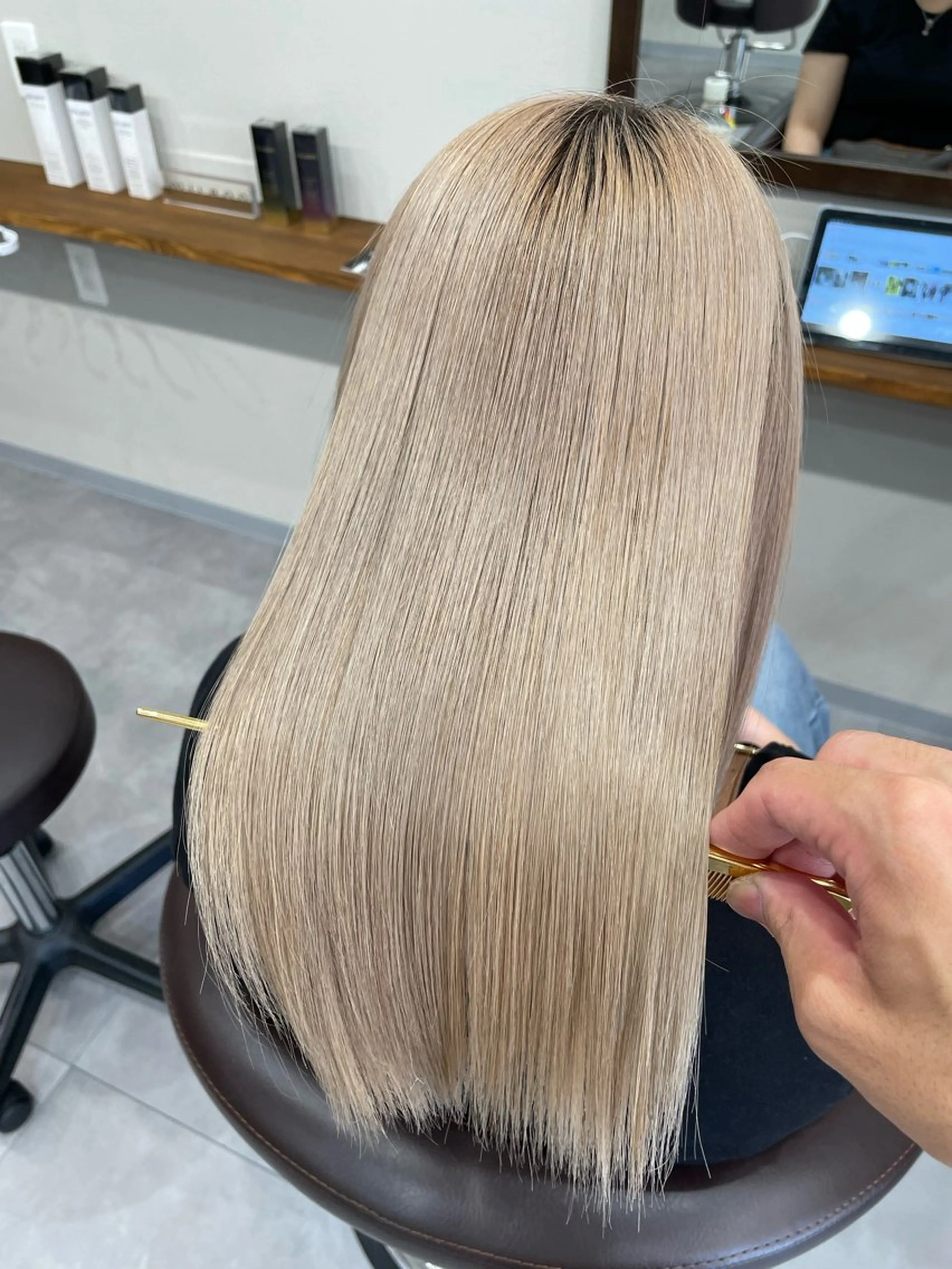 ミディアム カット ヘアカラー トリートメント 縮毛矯正、髪質改善／ 松田 龍之介のヘアスタイル