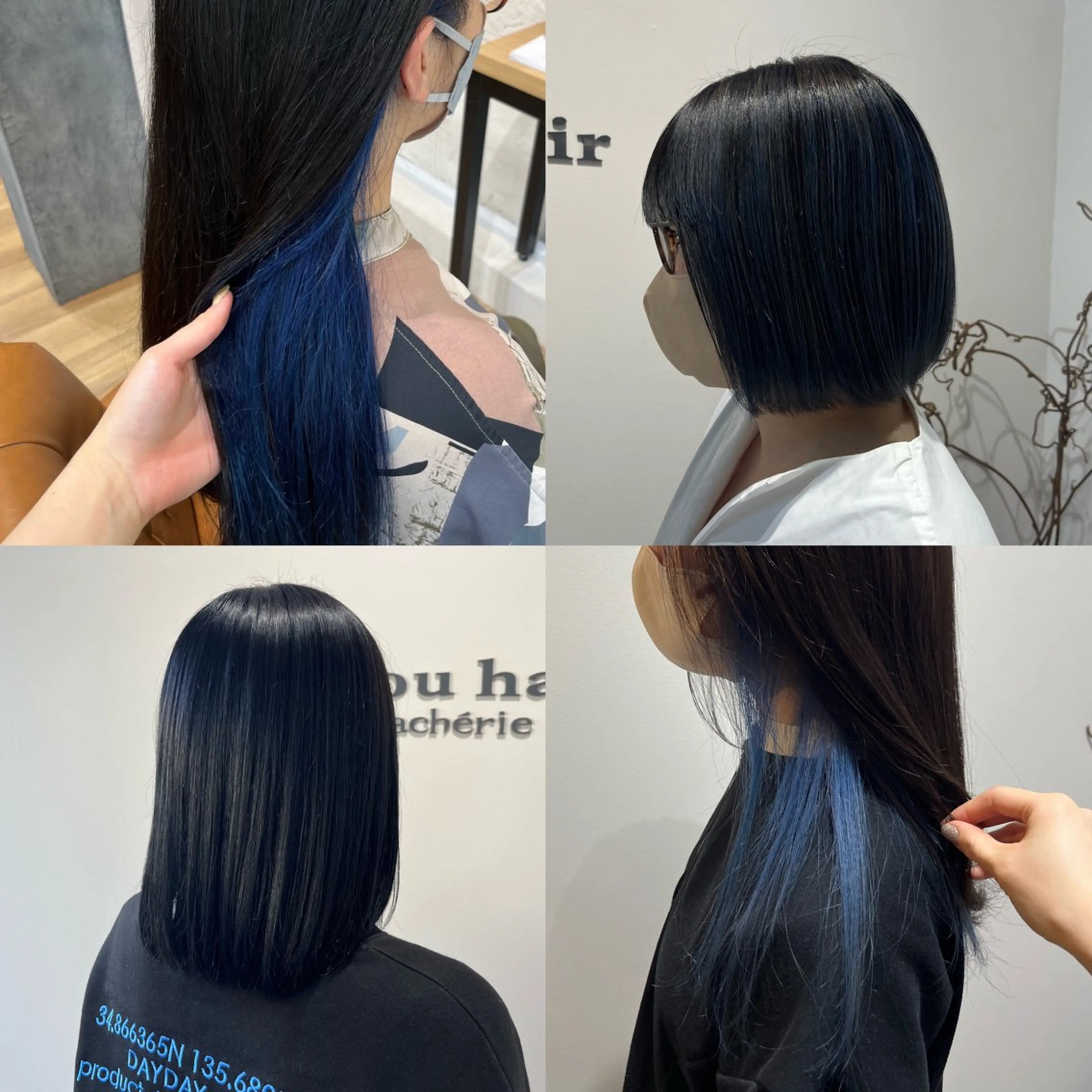 カラー ブルーカラー bisou hair スガノ　カヤノのマツエク・マツパデザイン