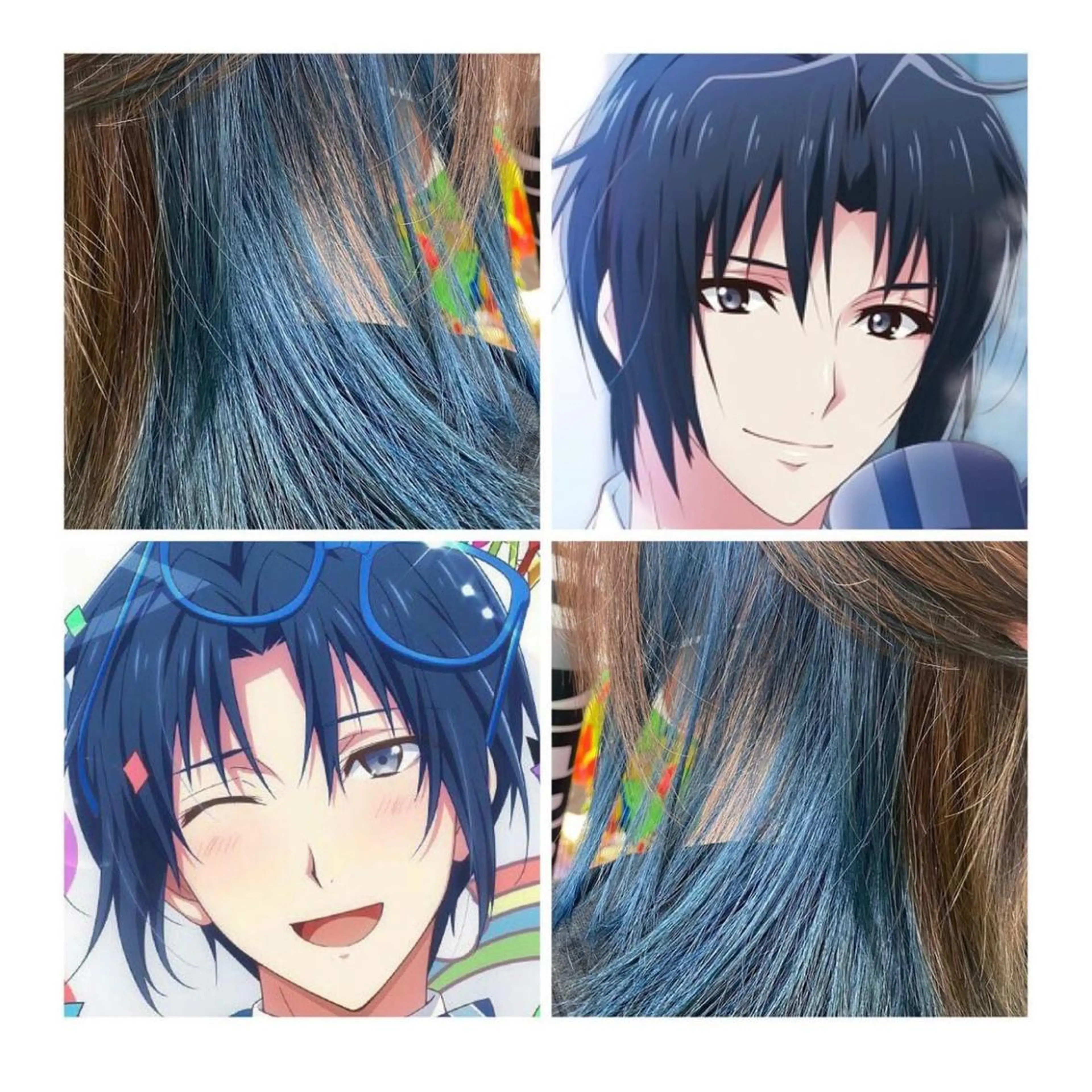 ミディアム カラー インナーカラー ネイビーカラー GARU-ガル-所属・TSUNO🦖 派手髪/オタク美容師のヘアスタイル